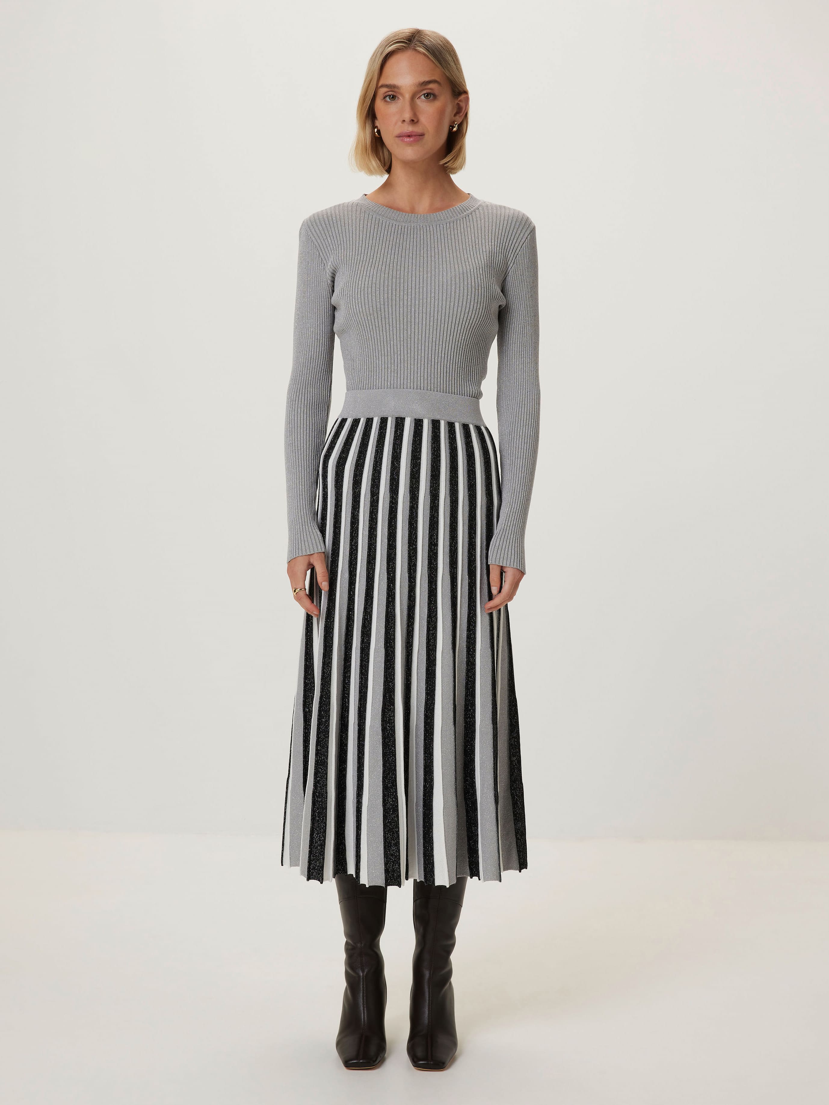 Lurex Savanna Knit Skirt
