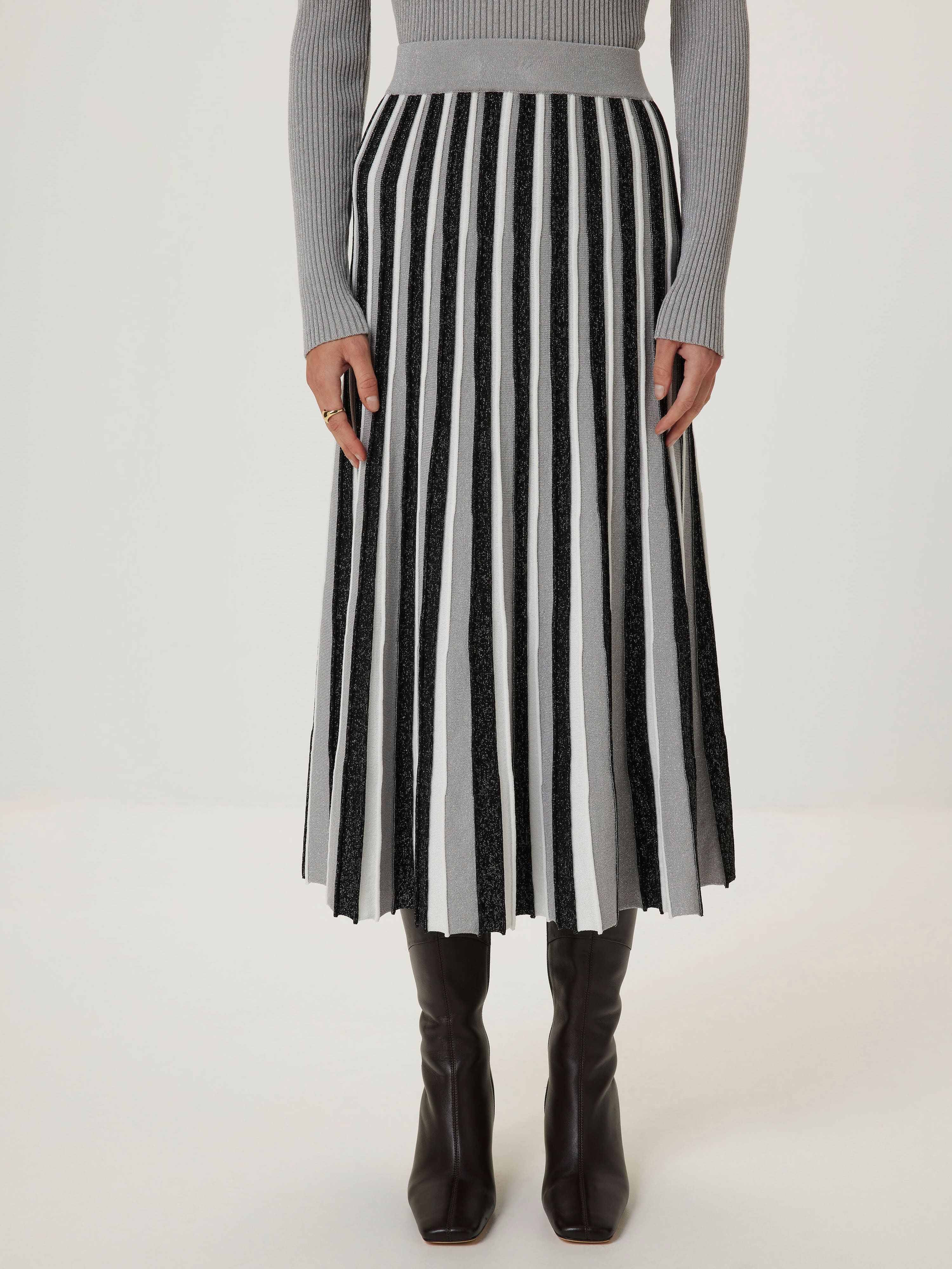 Lurex Savanna Knit Skirt