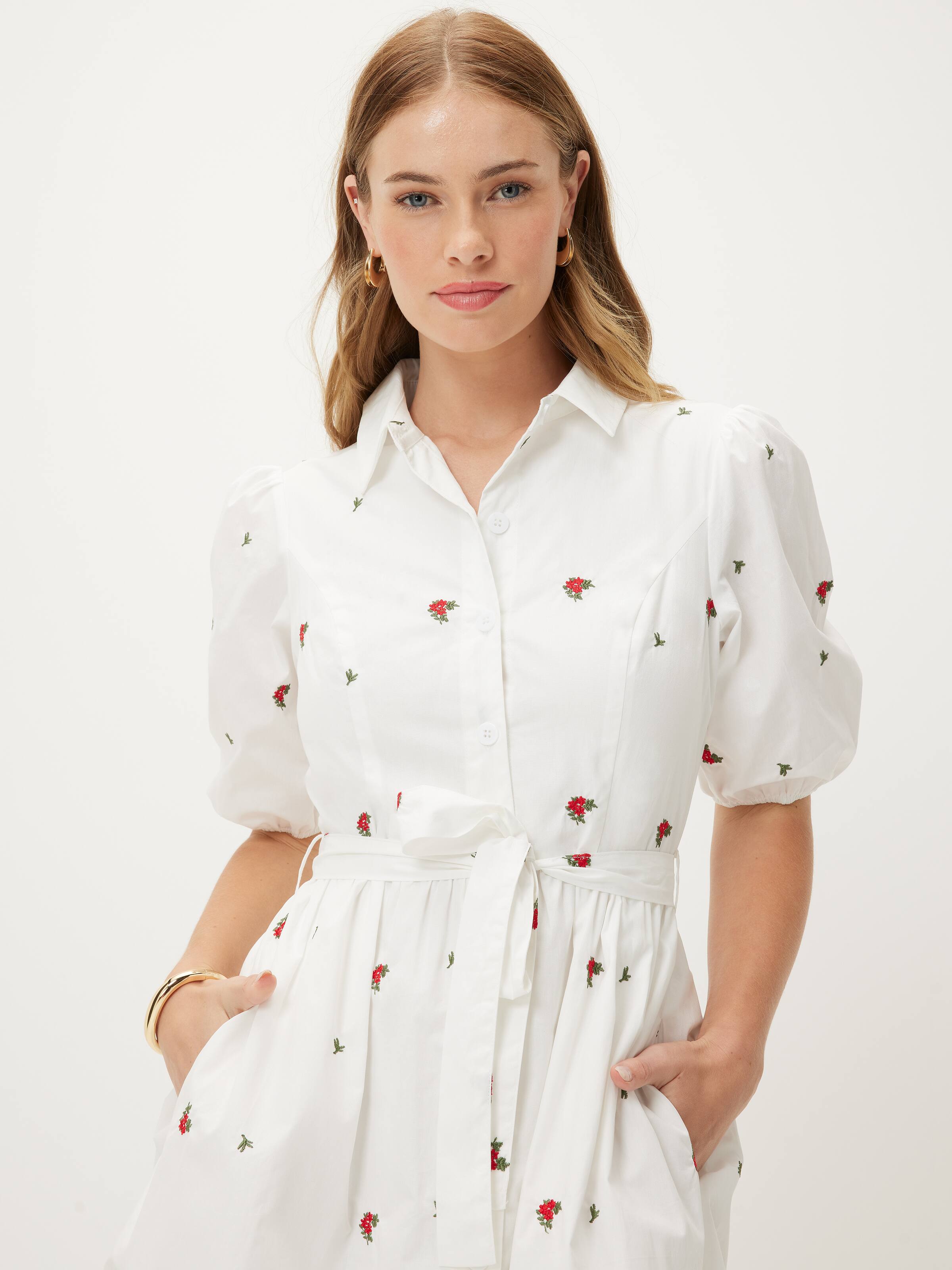Pia Poplin Midi Dress