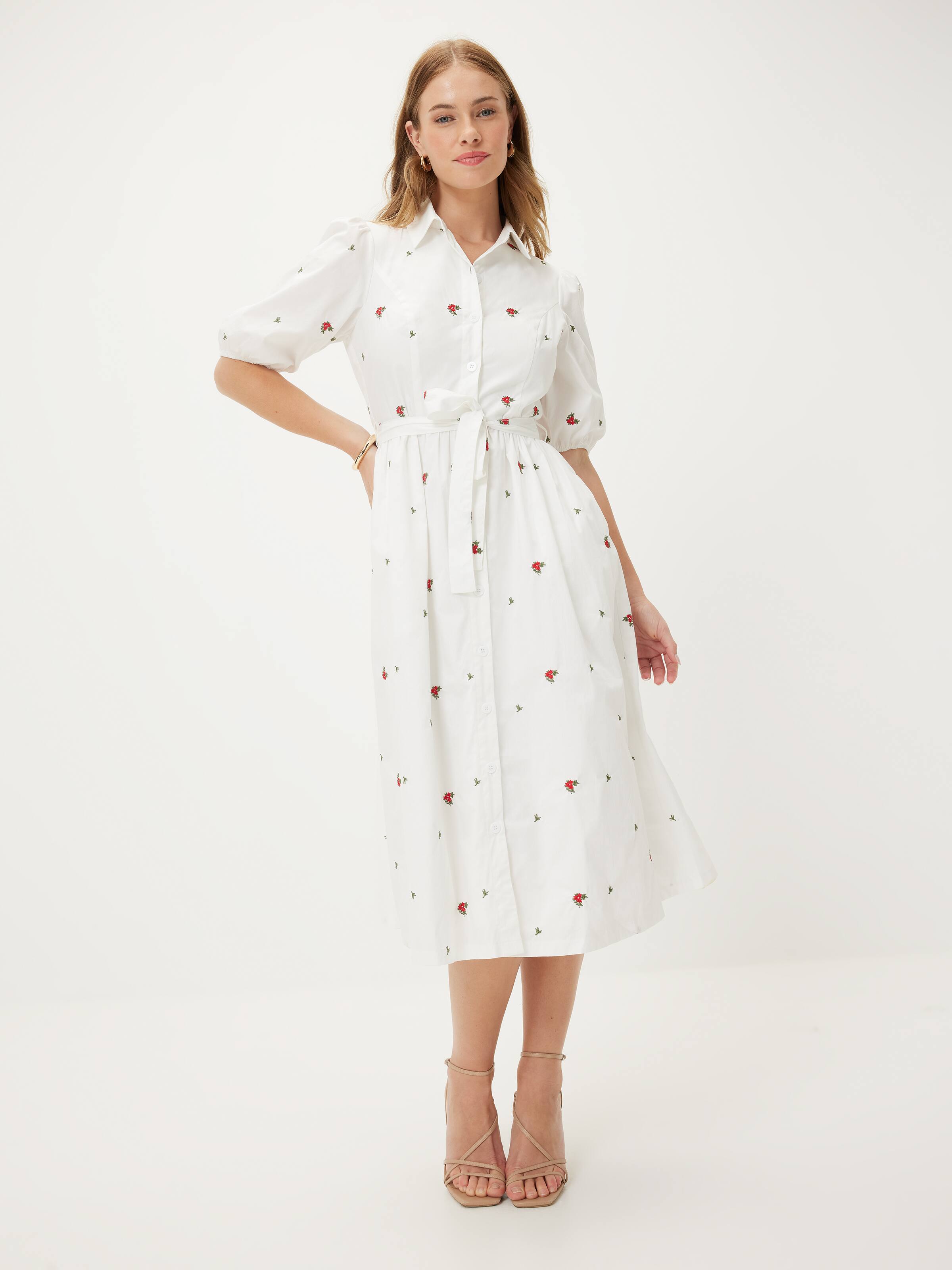 Pia Poplin Midi Dress