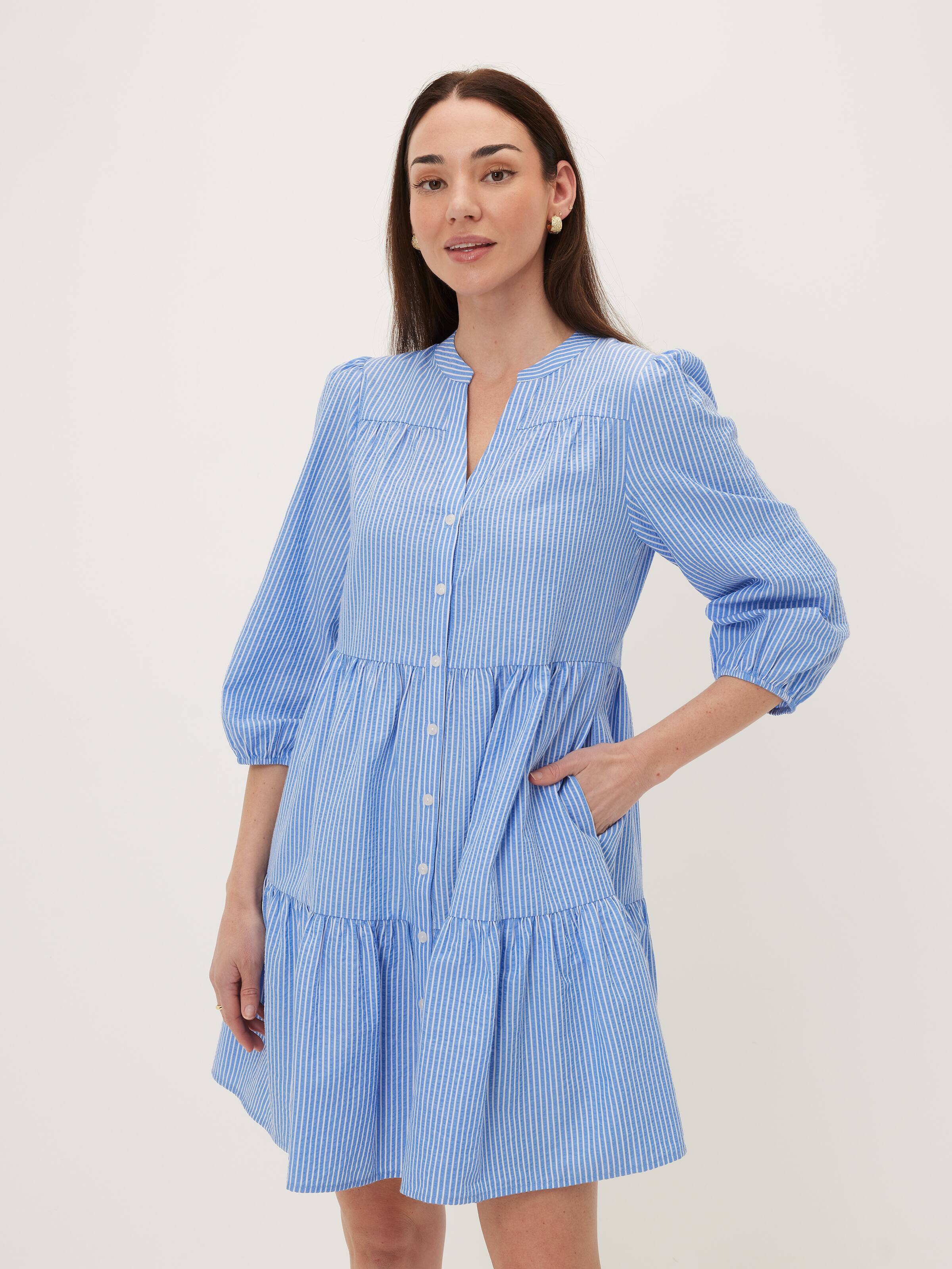 Ellie Tiered Shirt Dress
