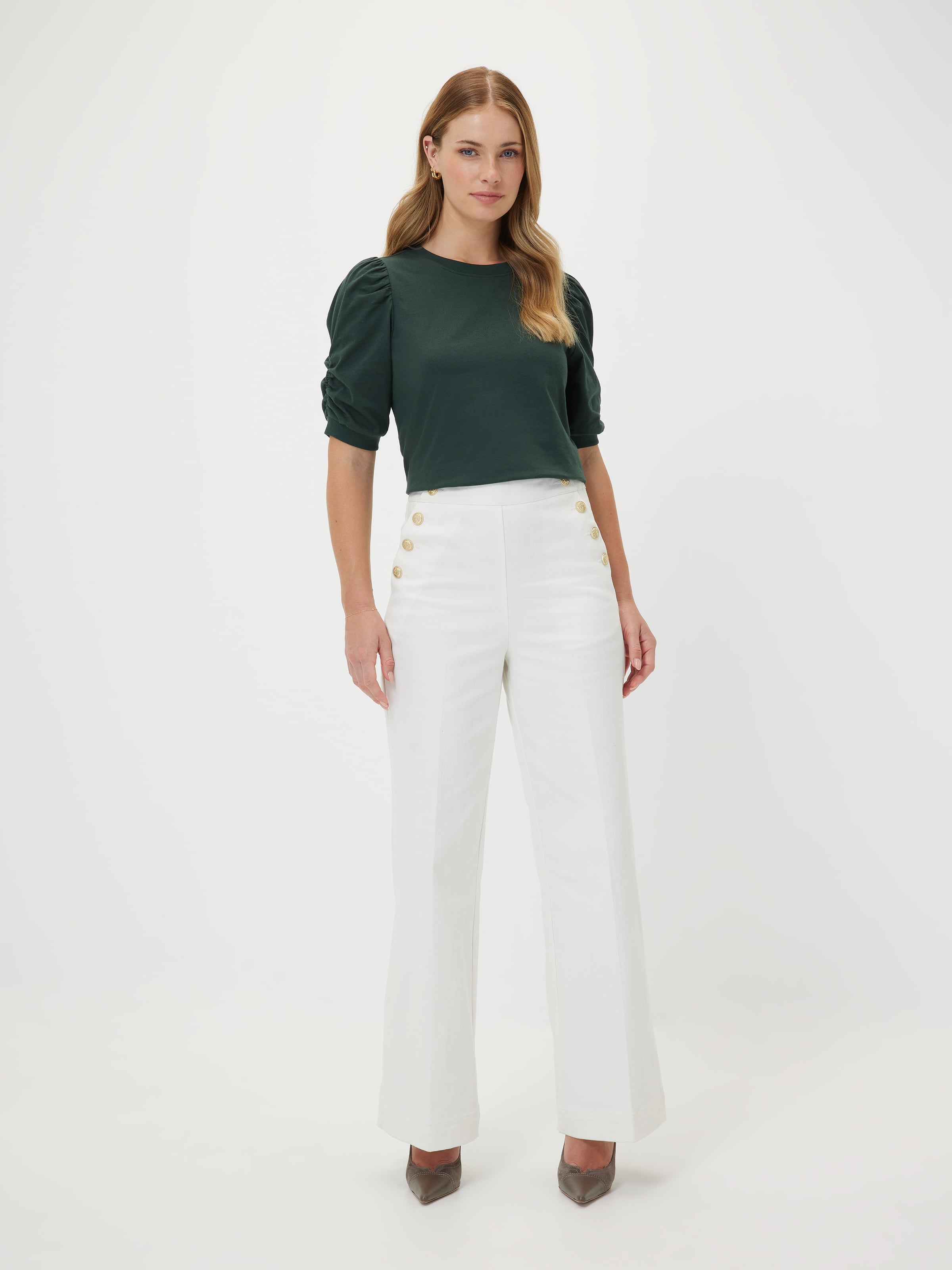 Renee Puff Sleeve Basic Tee