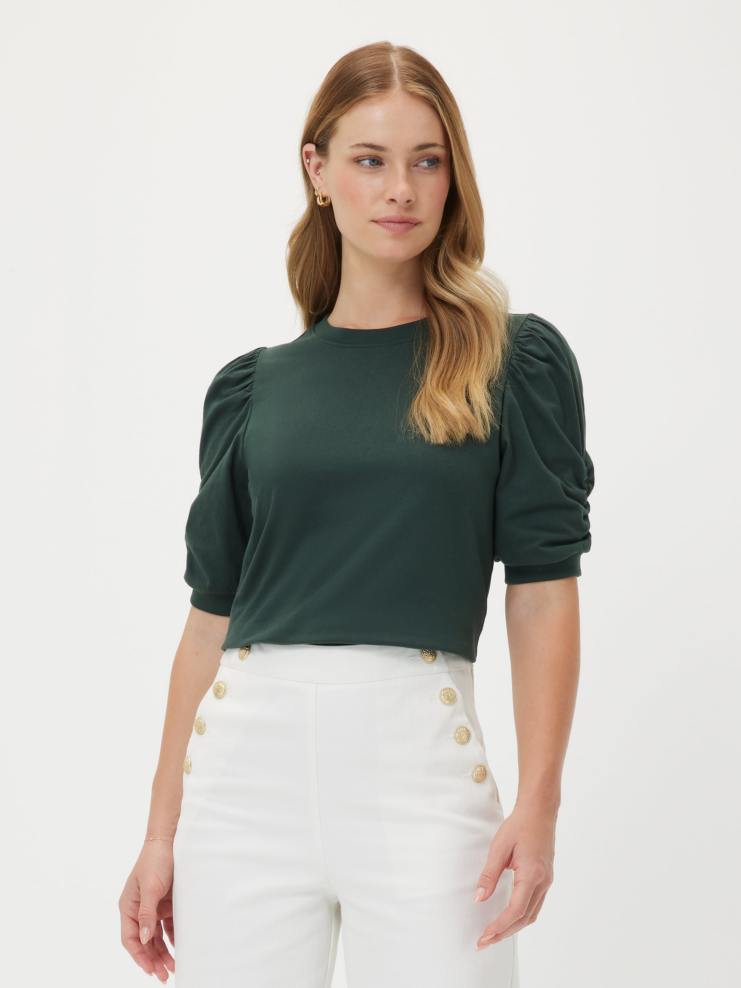 Renee Puff Sleeve Basic Tee
