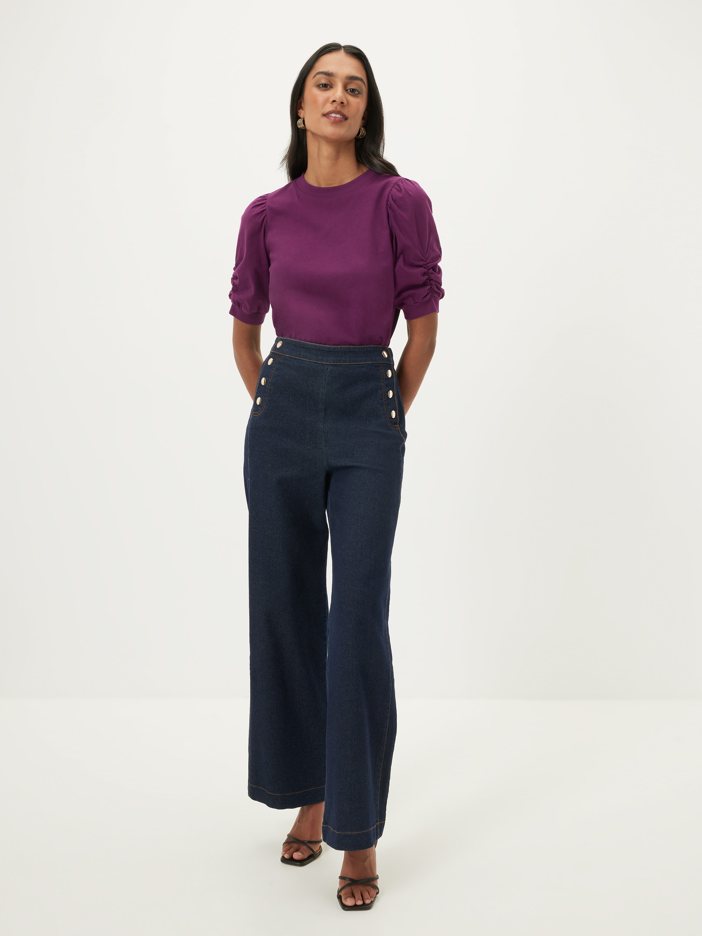 Renee Puff Sleeve Basic Tee