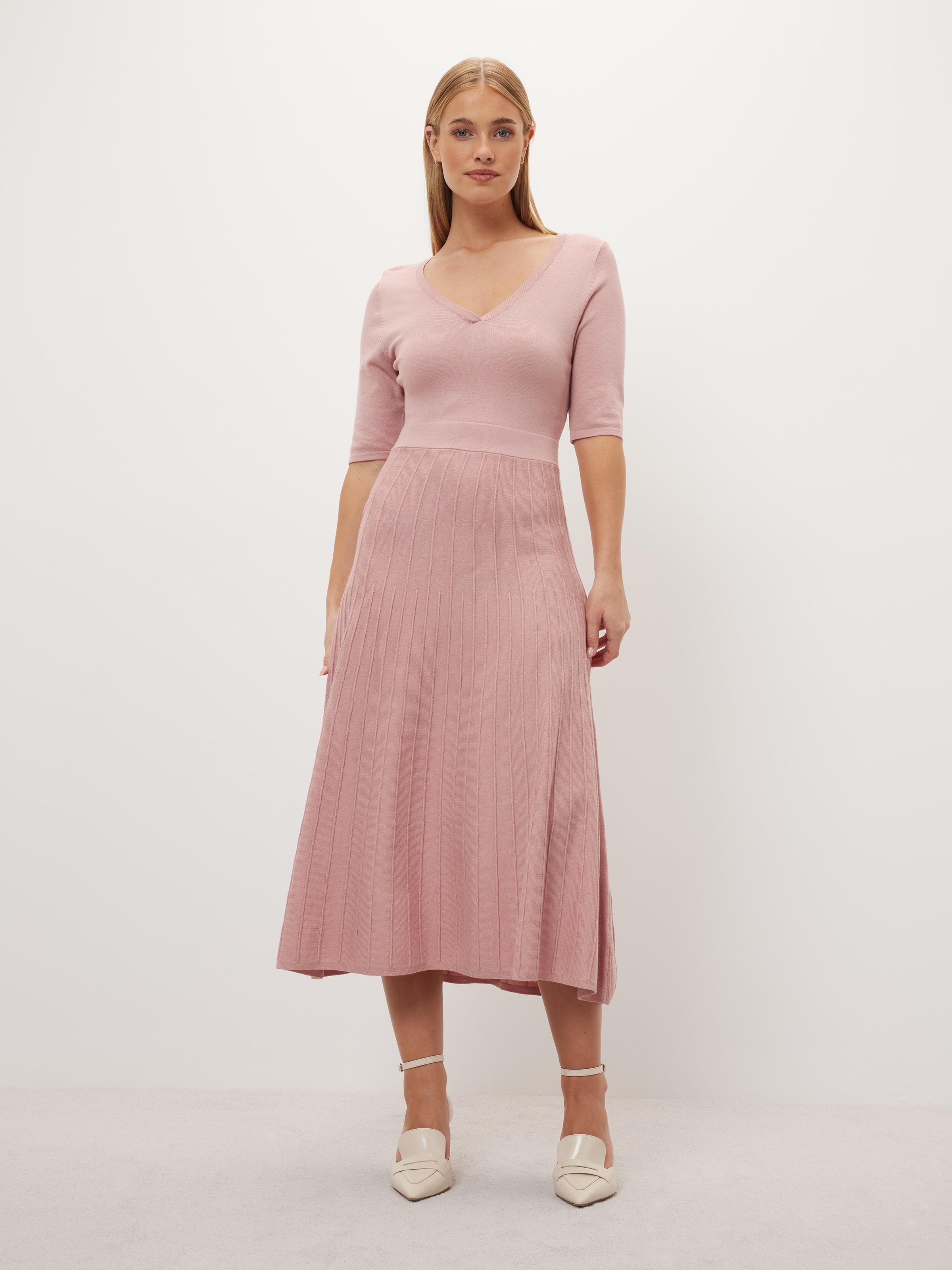 Joey Pleat Knit Dress