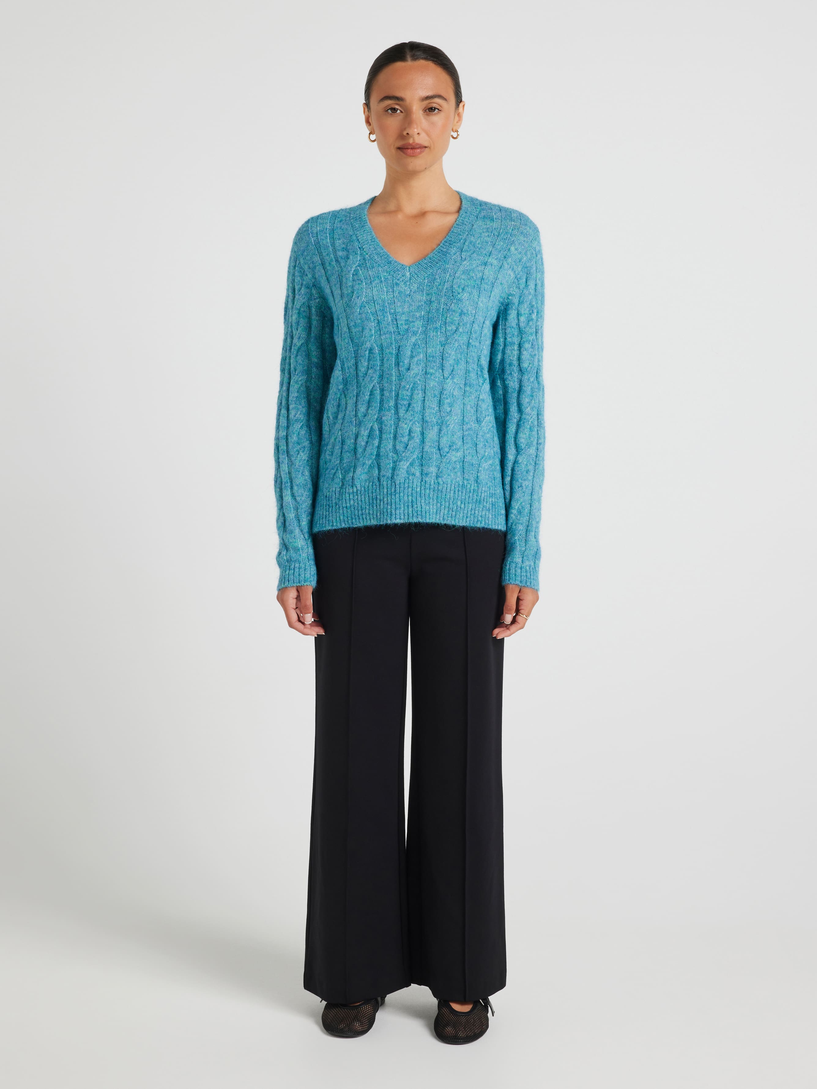 Rach Longline V Neck Knit