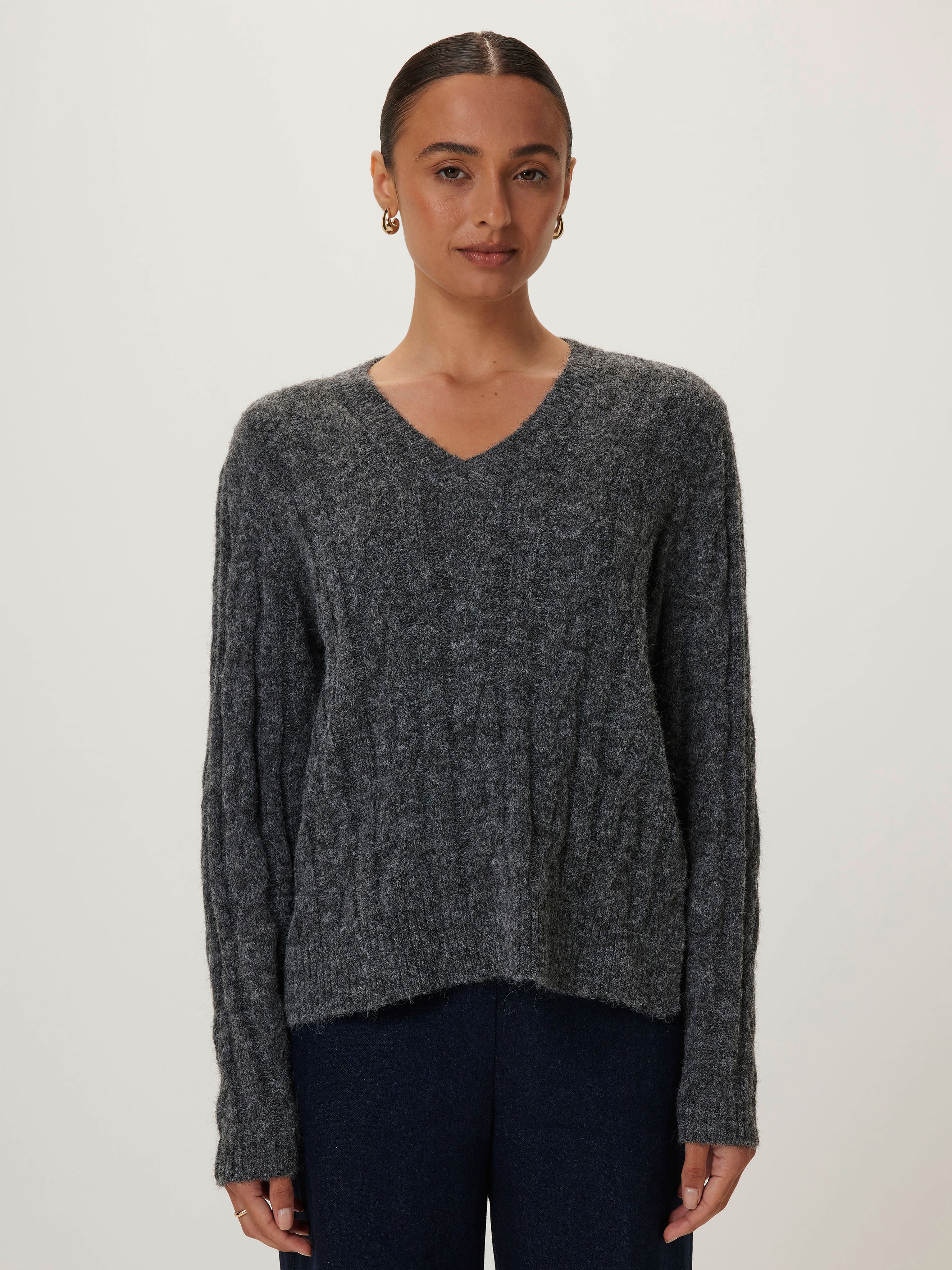 Rach Longline V Neck Knit