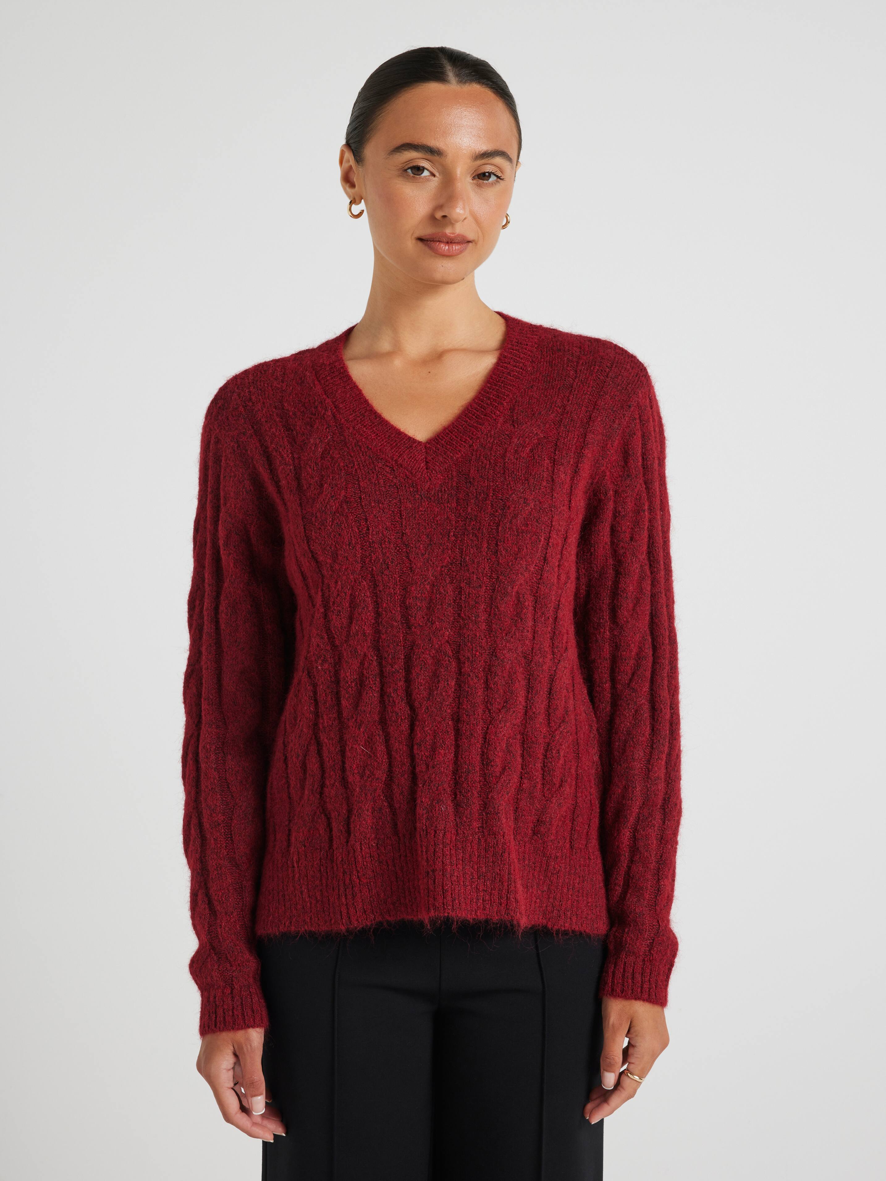 Rach Longline V Neck Knit