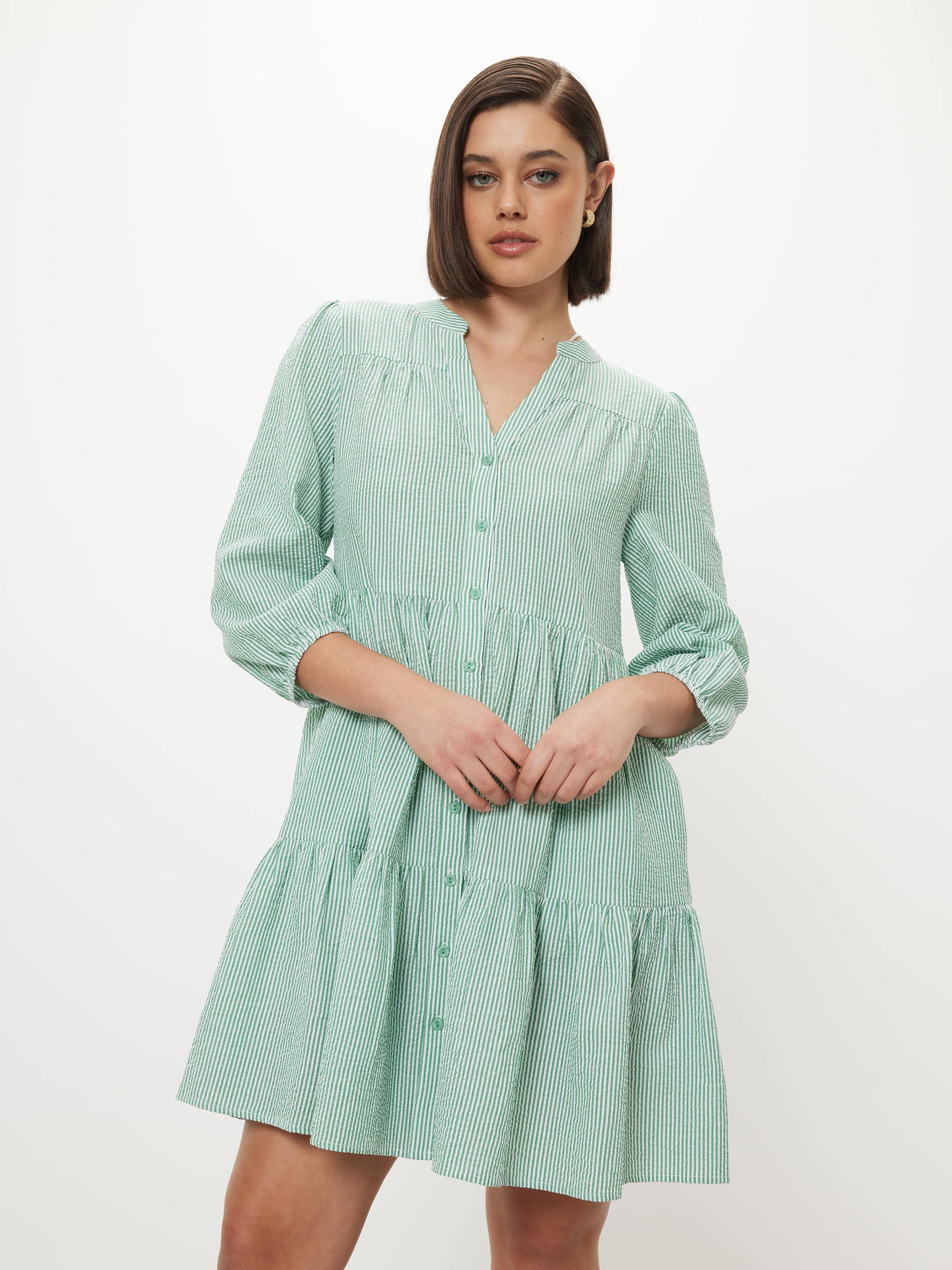 Ellie Tiered Shirt Dress