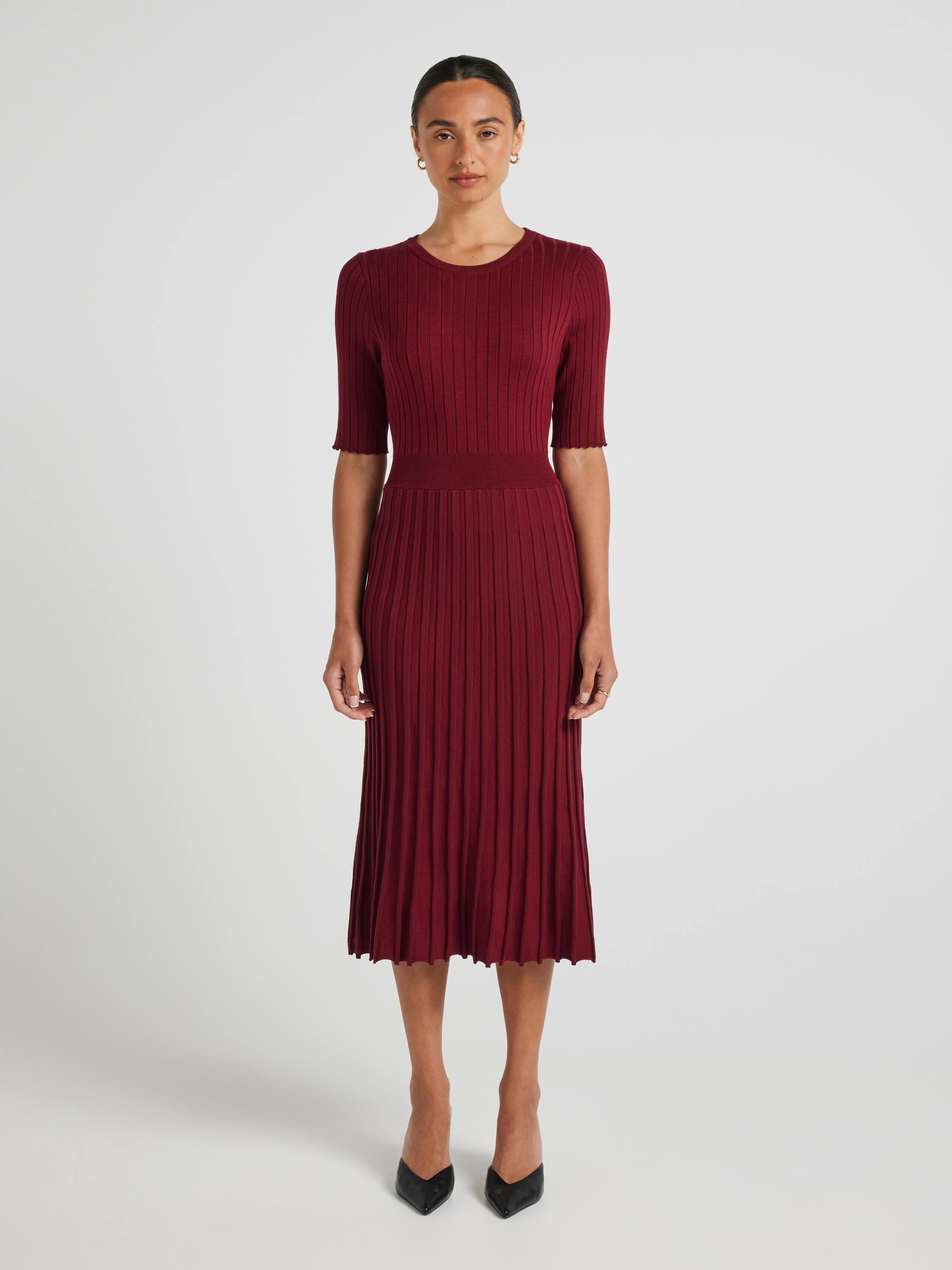 Samantha Pleat Knit Dress