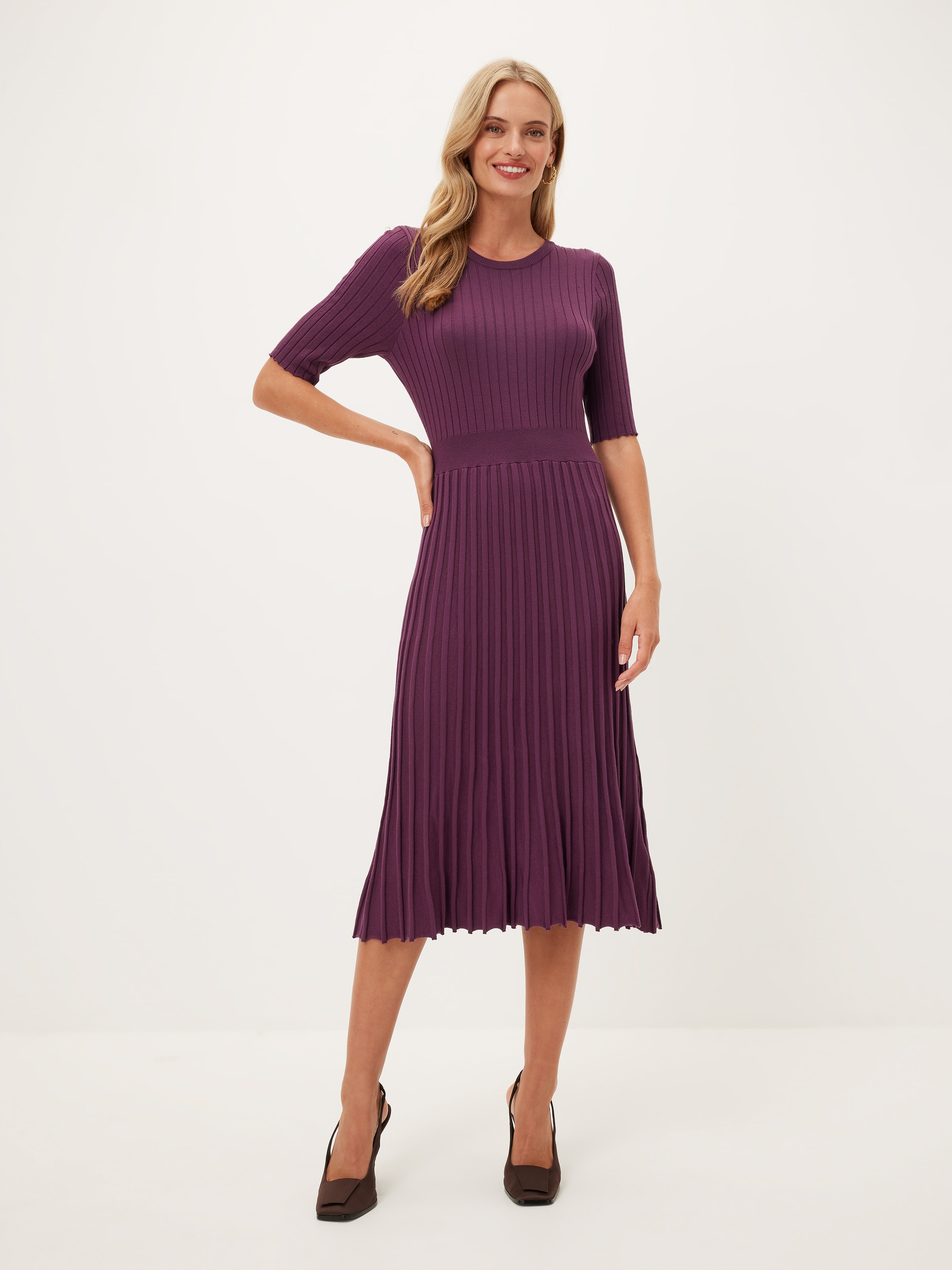 Samantha Pleat Knit Dress