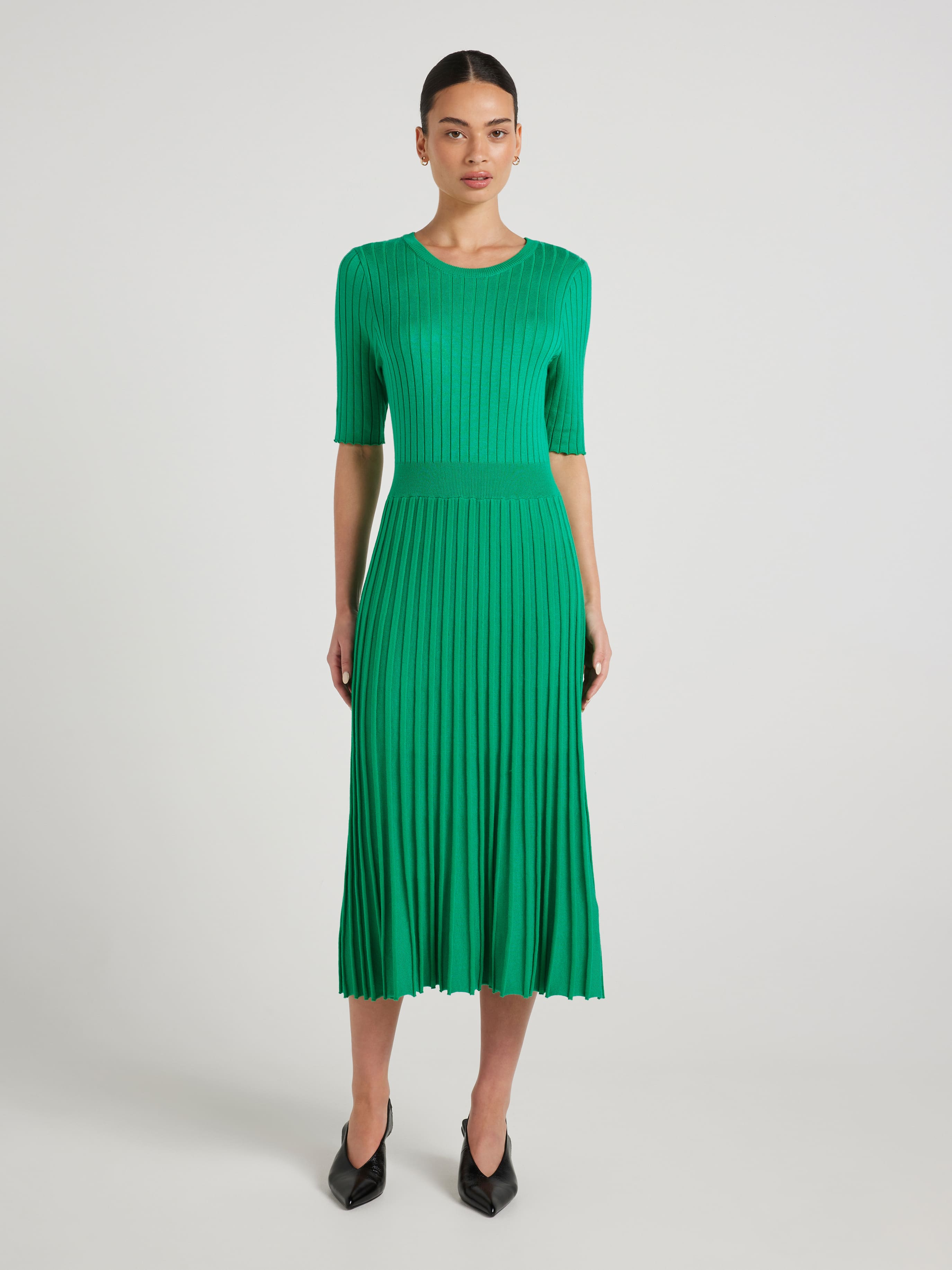 Samantha Pleat Knit Dress
