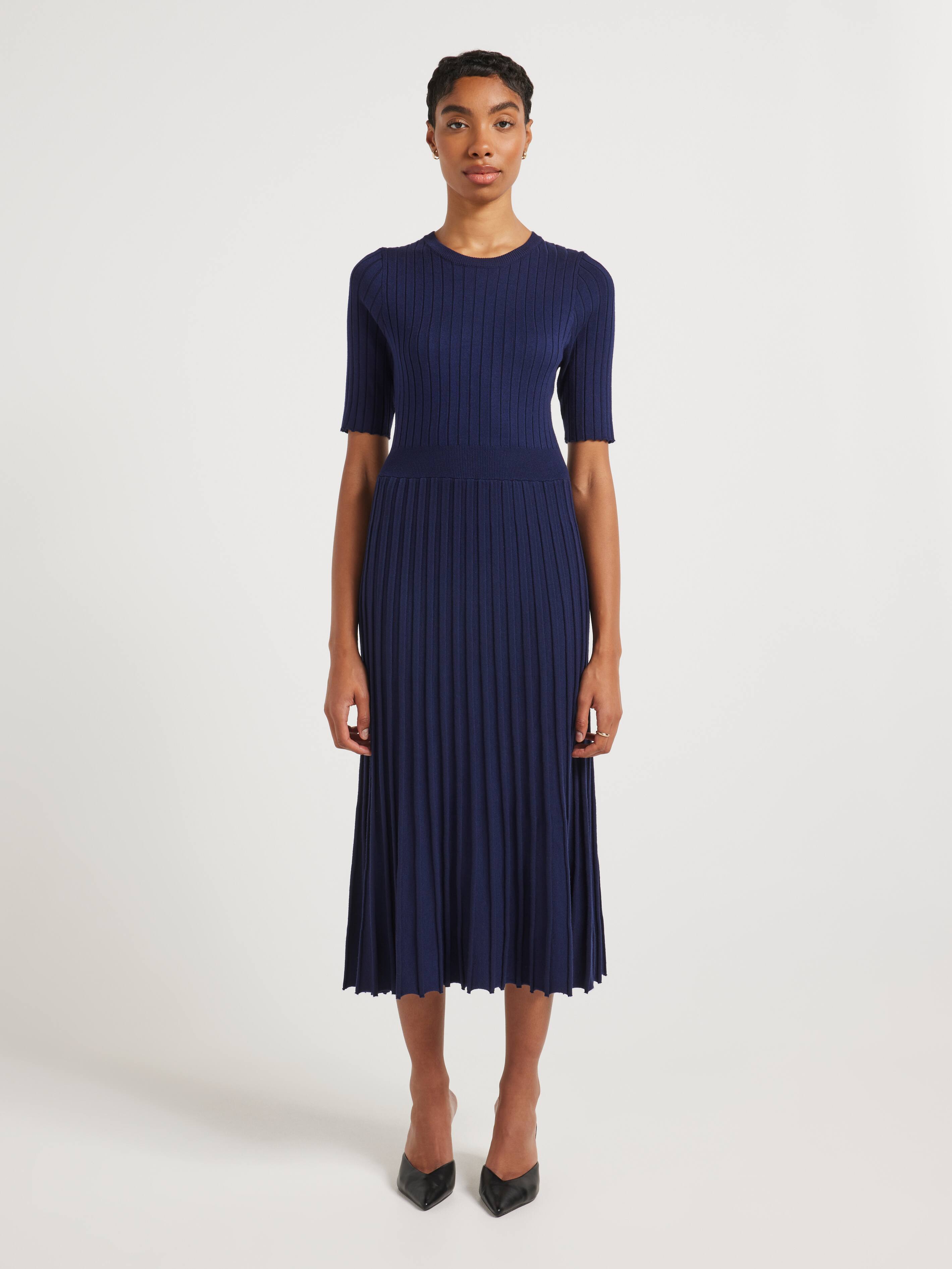 Samantha Pleat Knit Dress