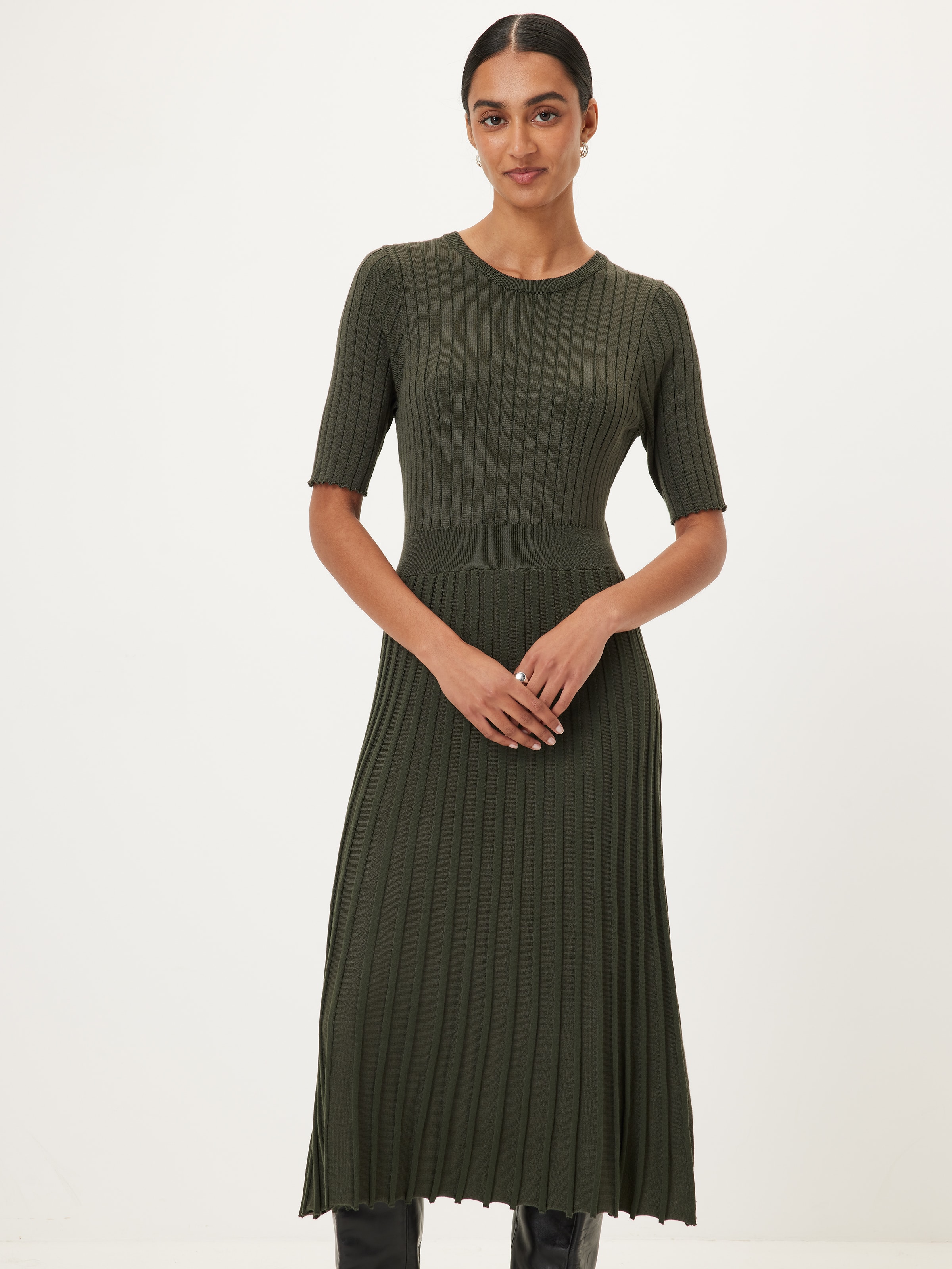 Samantha Pleat Knit Dress