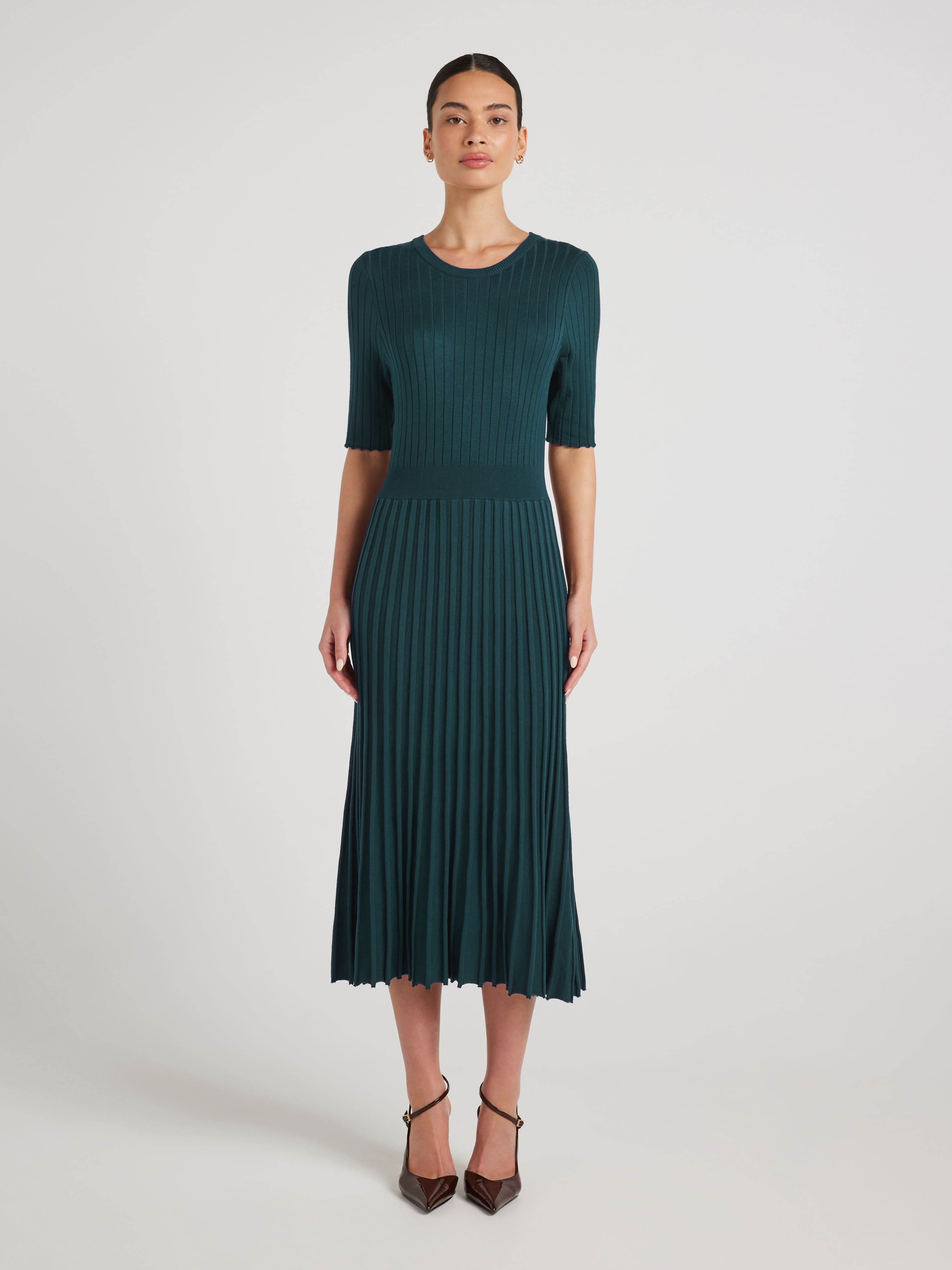 Samantha Pleat Knit Dress