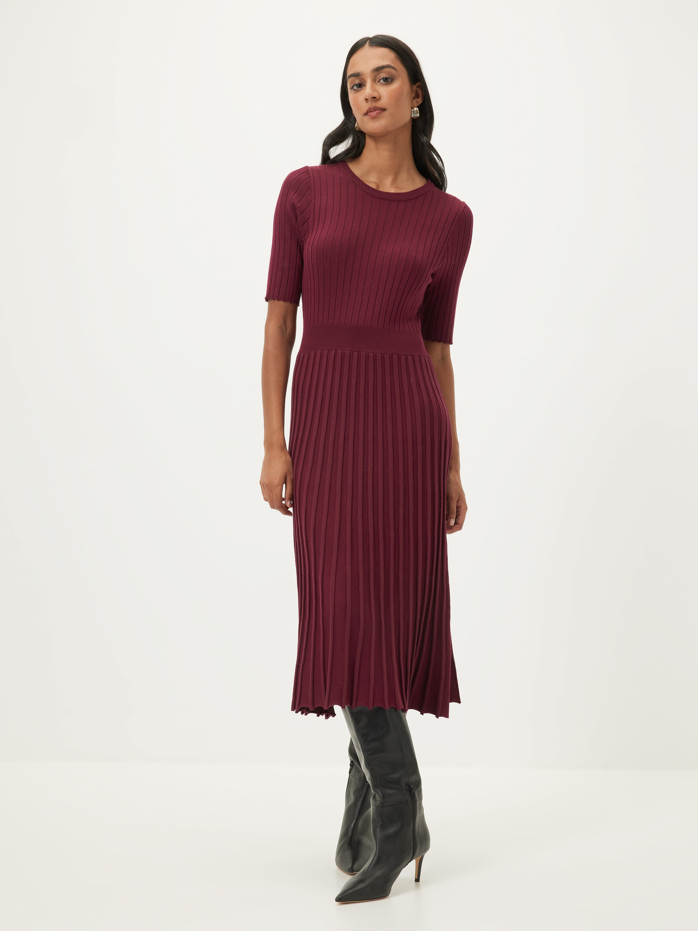Samantha Pleat Knit Dress