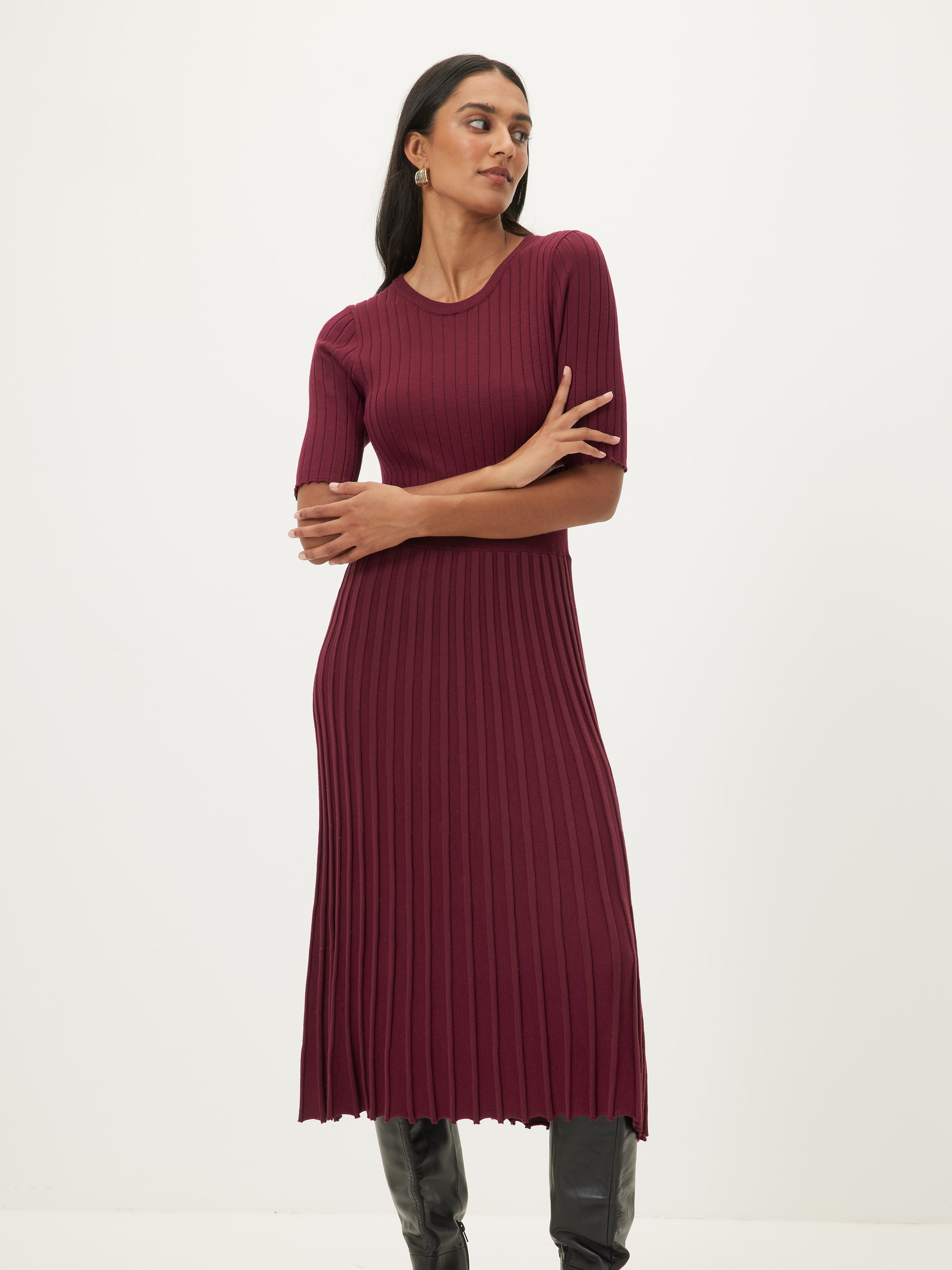 Samantha Pleat Knit Dress