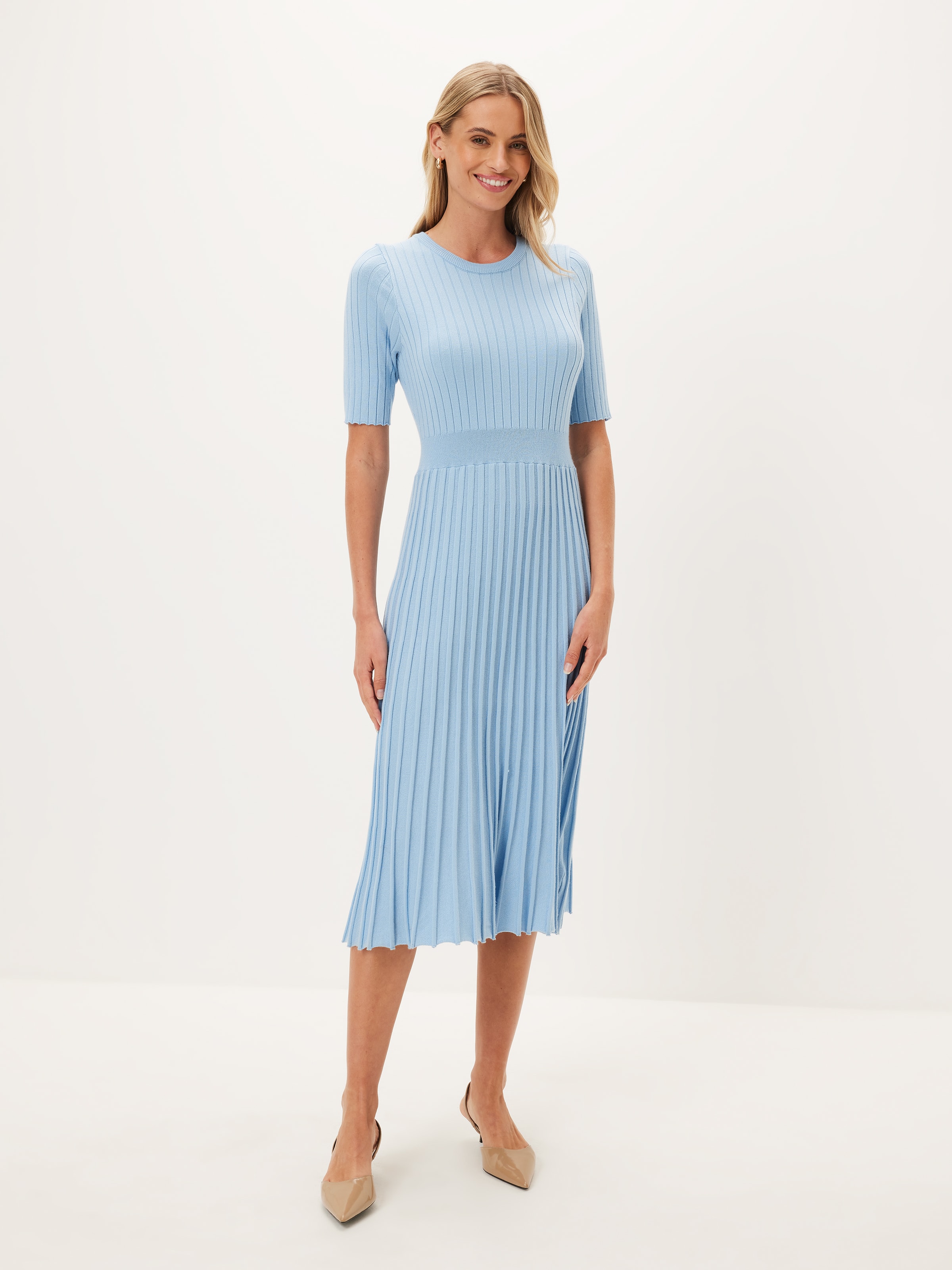 Samantha Pleat Knit Dress
