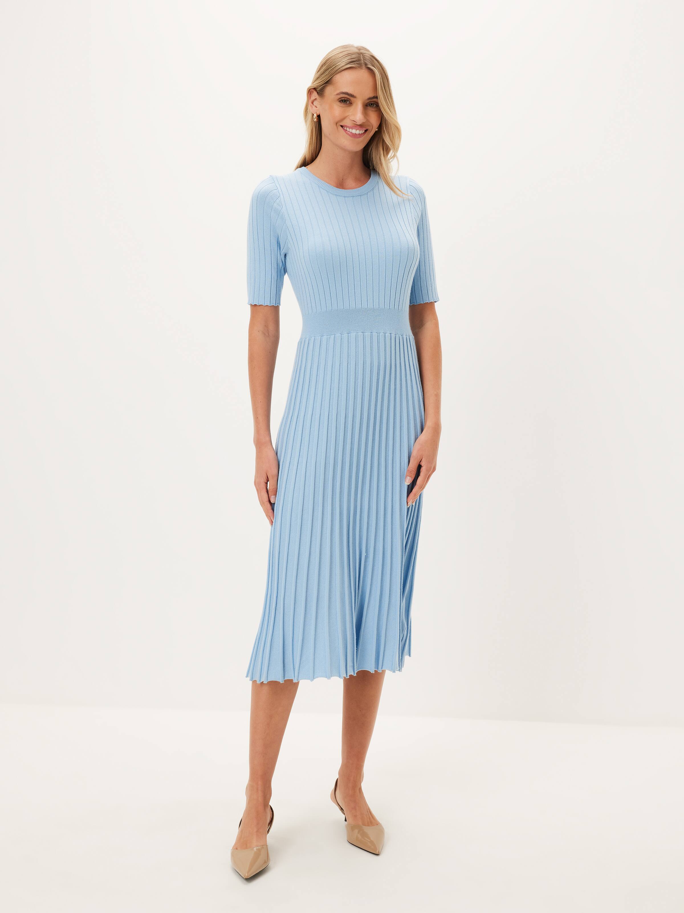 Samantha Pleat Knit Dress