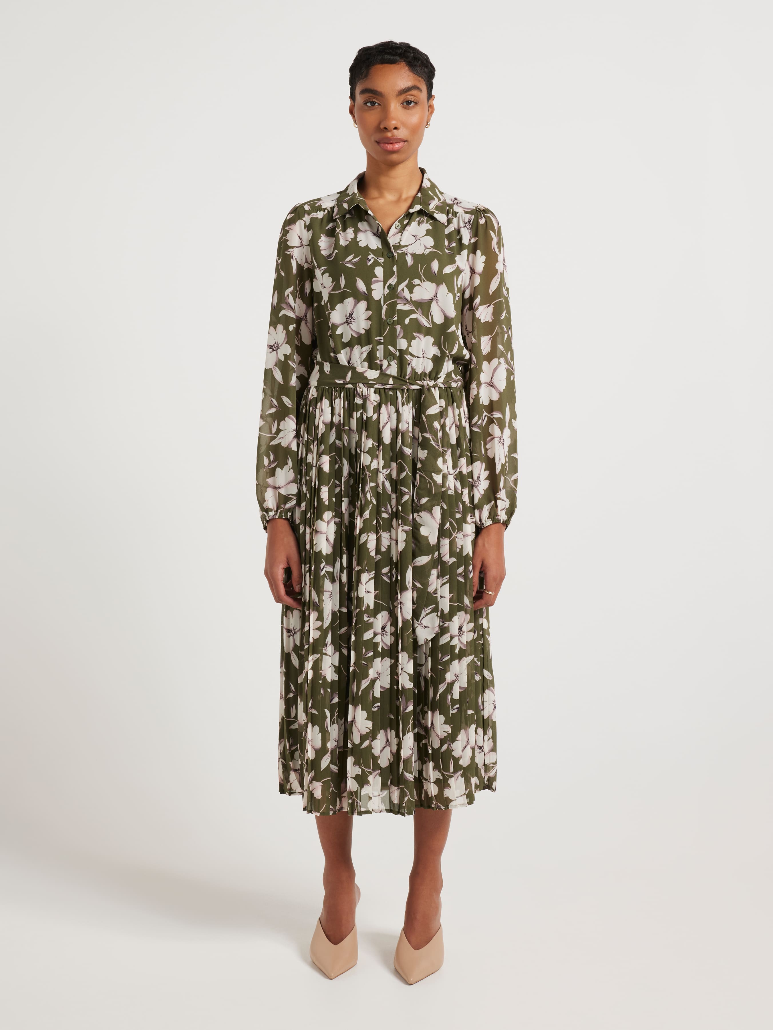 Katrina Midi Pleated Dress