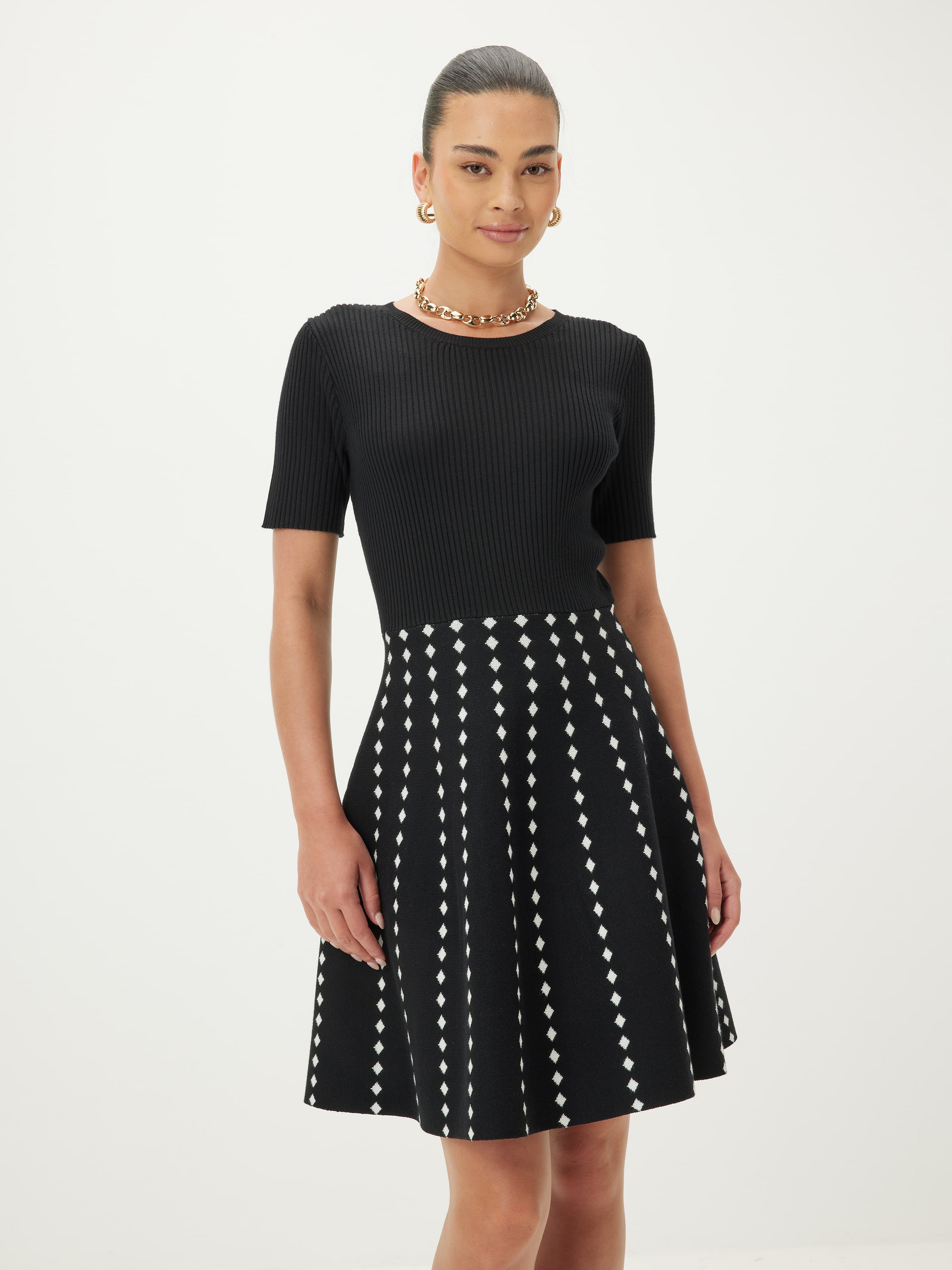 Jules Check Knit Dress