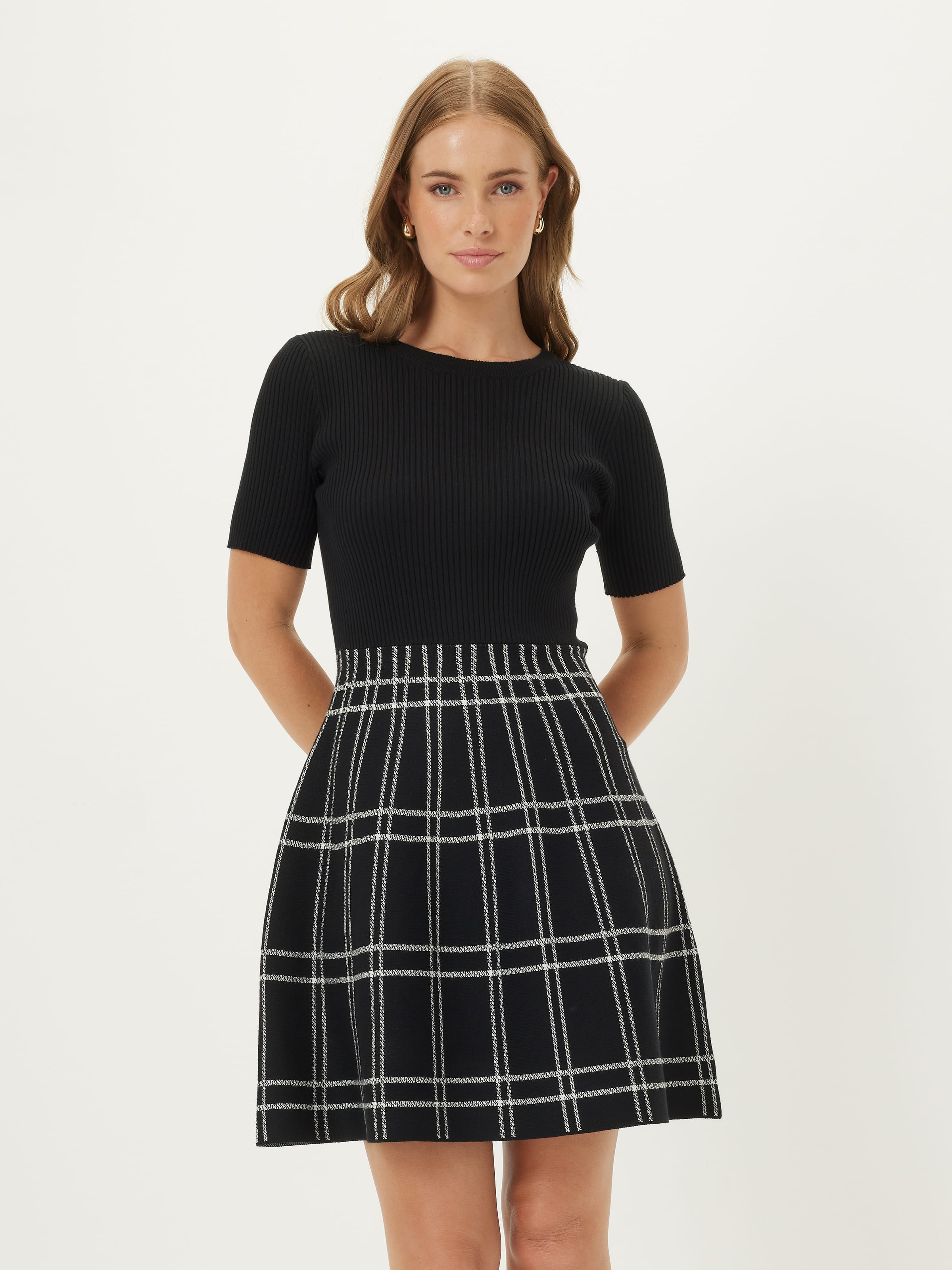 Jules Check Knit Dress