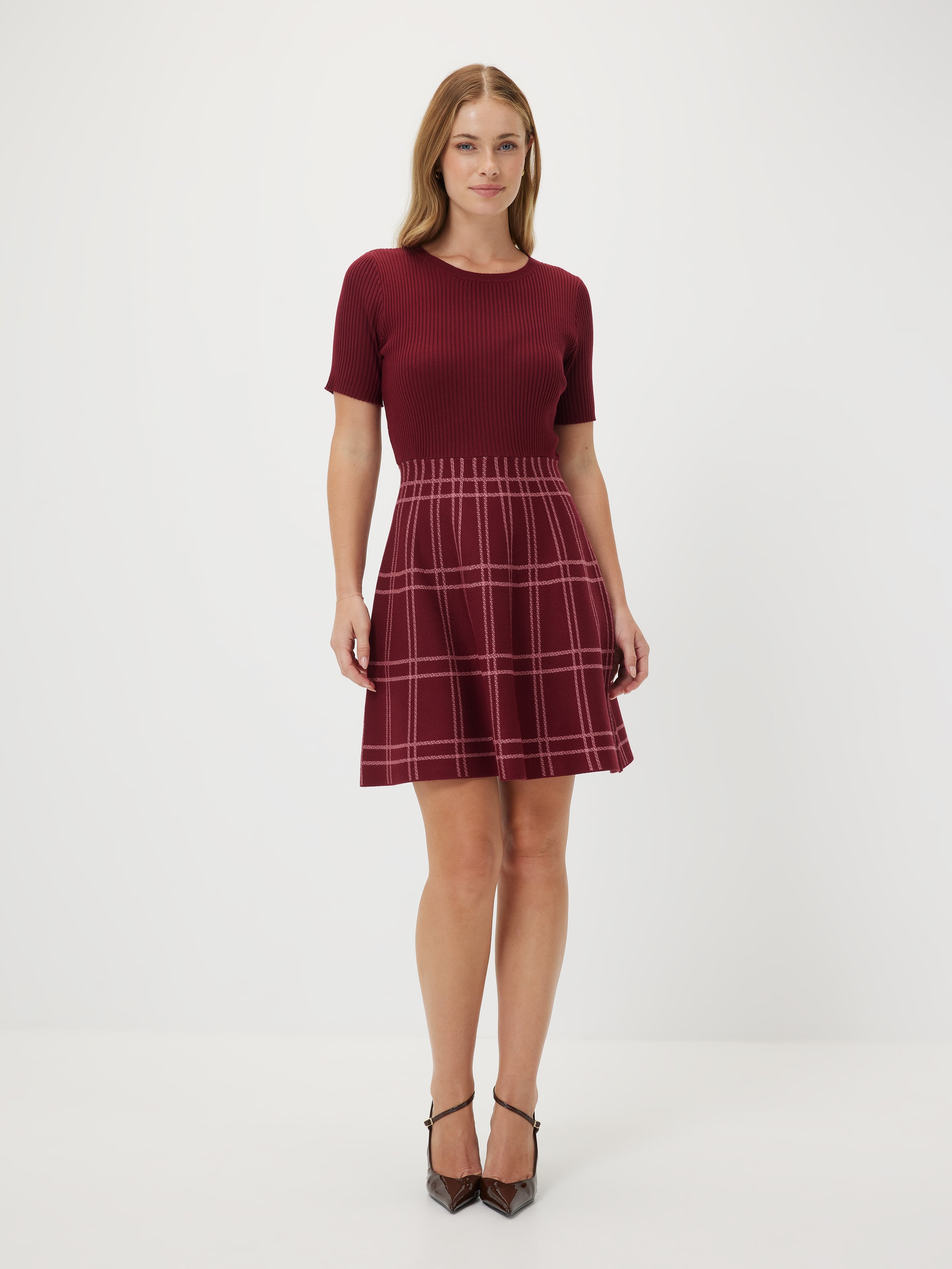 Jules Check Knit Dress