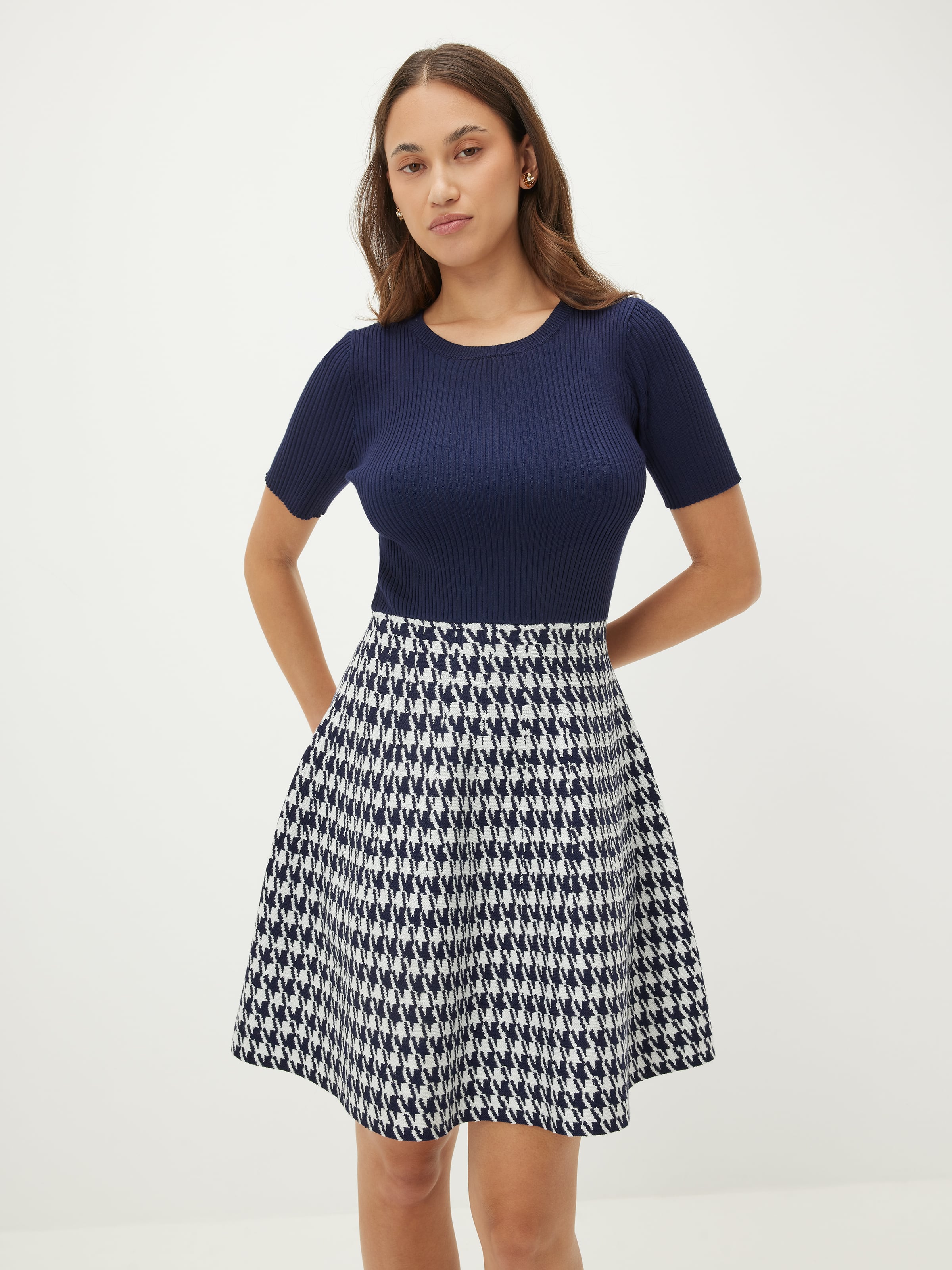 Jules Check Knit Dress