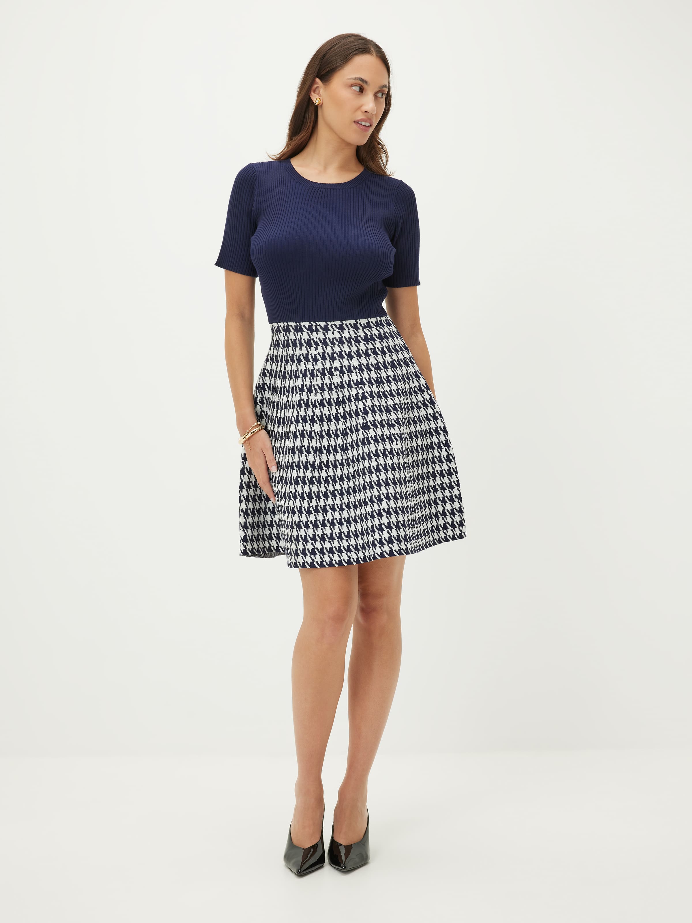 Jules Check Knit Dress