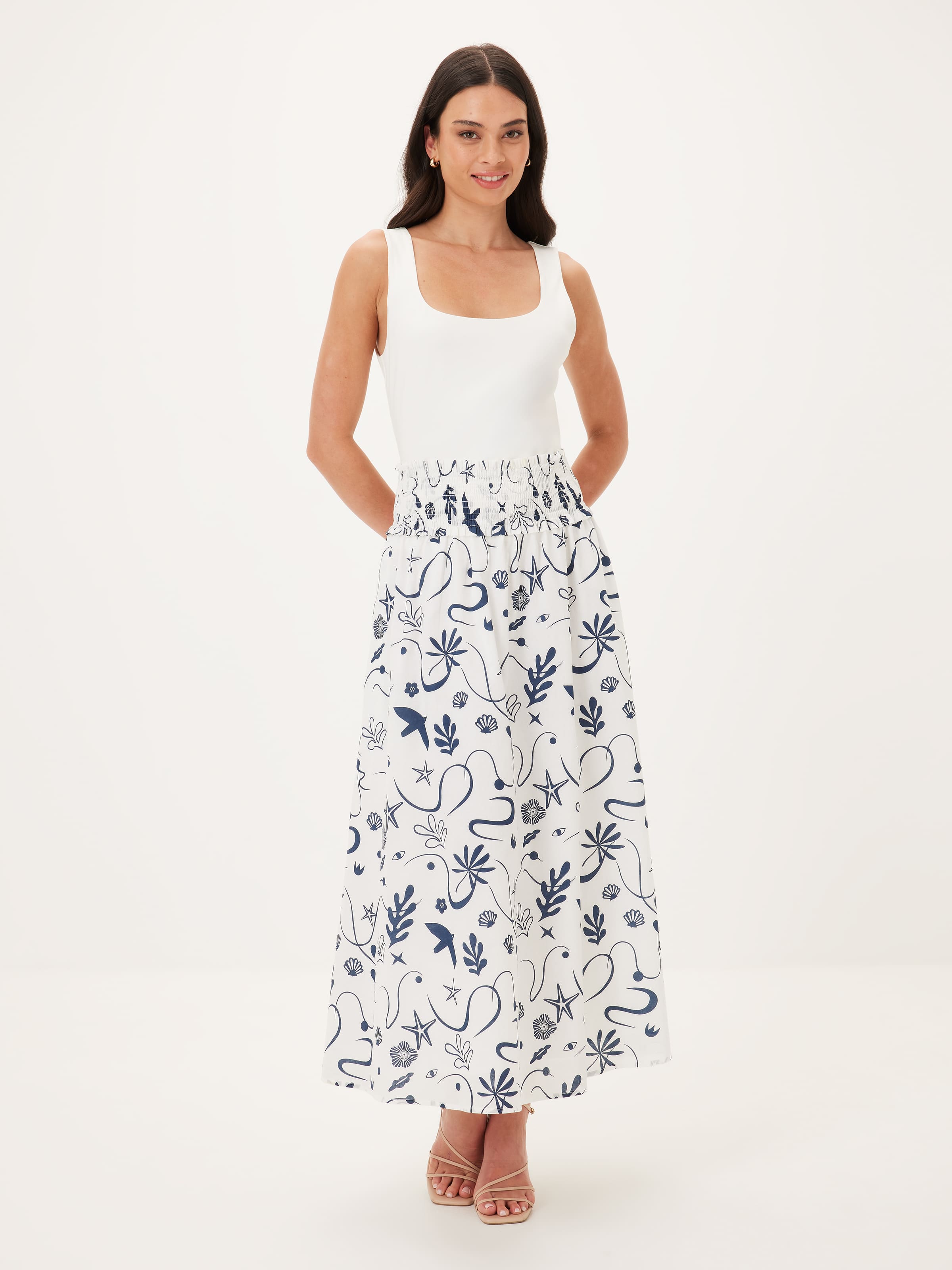 Sophie Shirred Waist Skirt