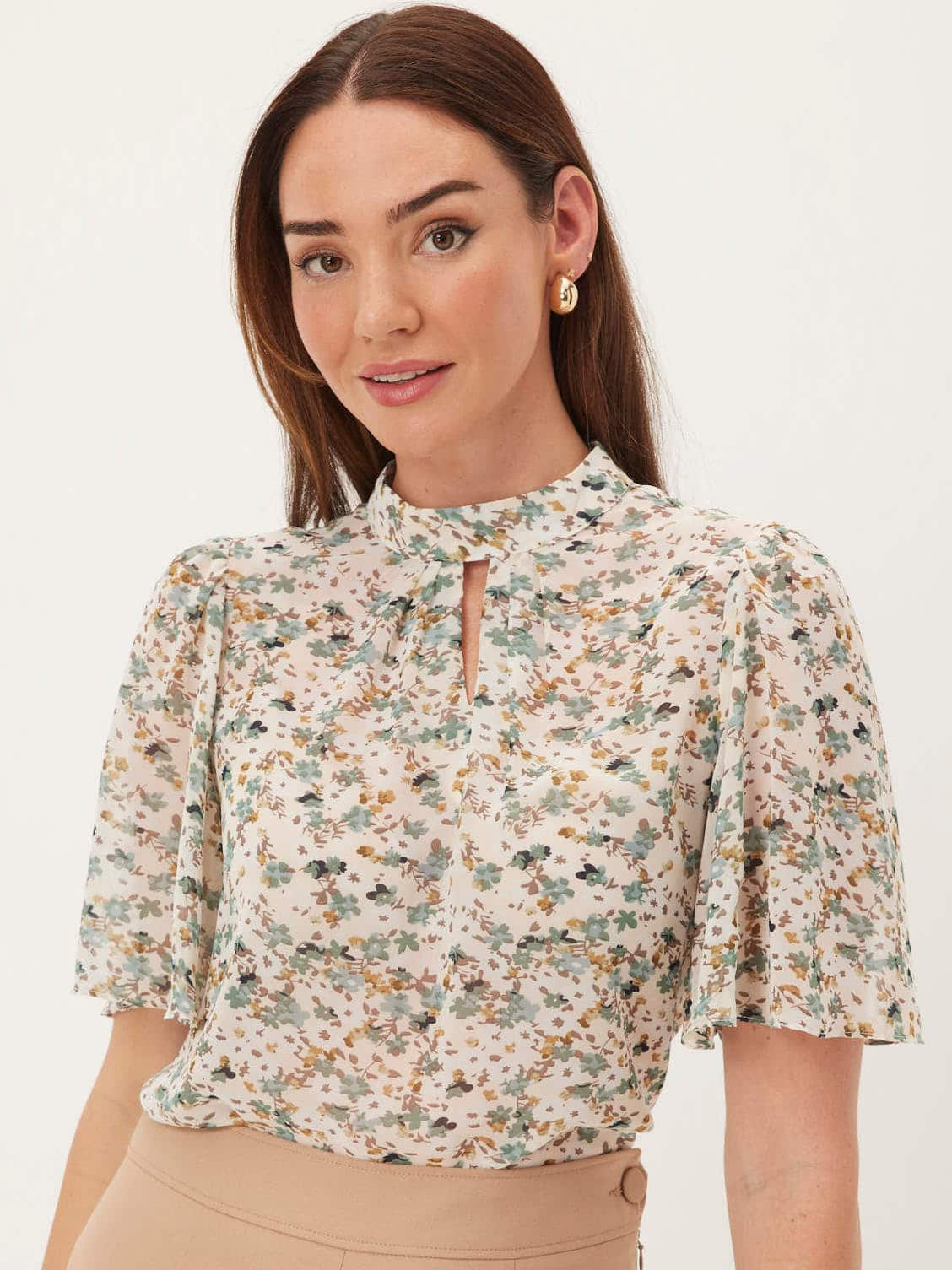 Ria Ruffle Sleeve Top