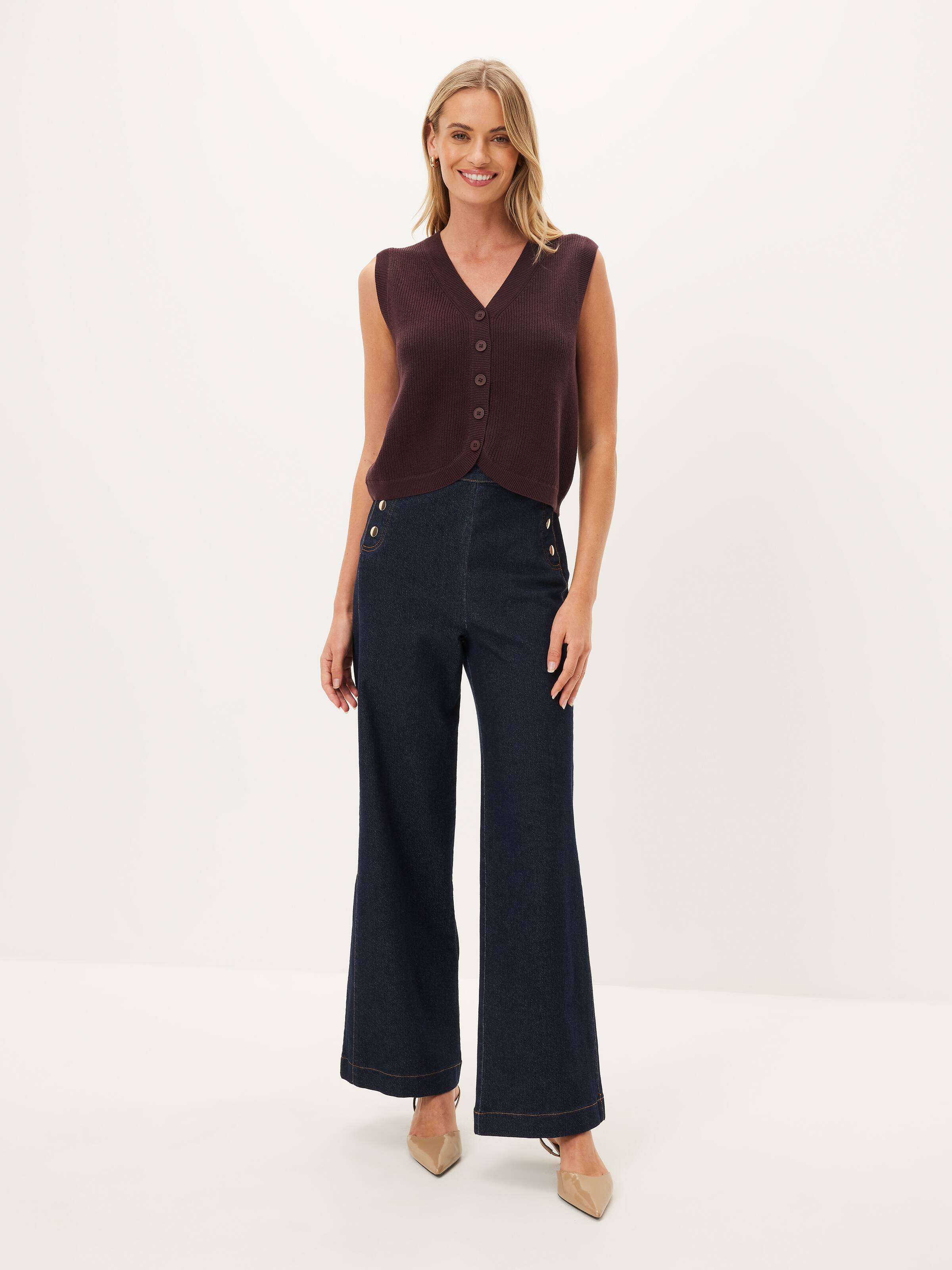 Bailey Button Front Knit Vest