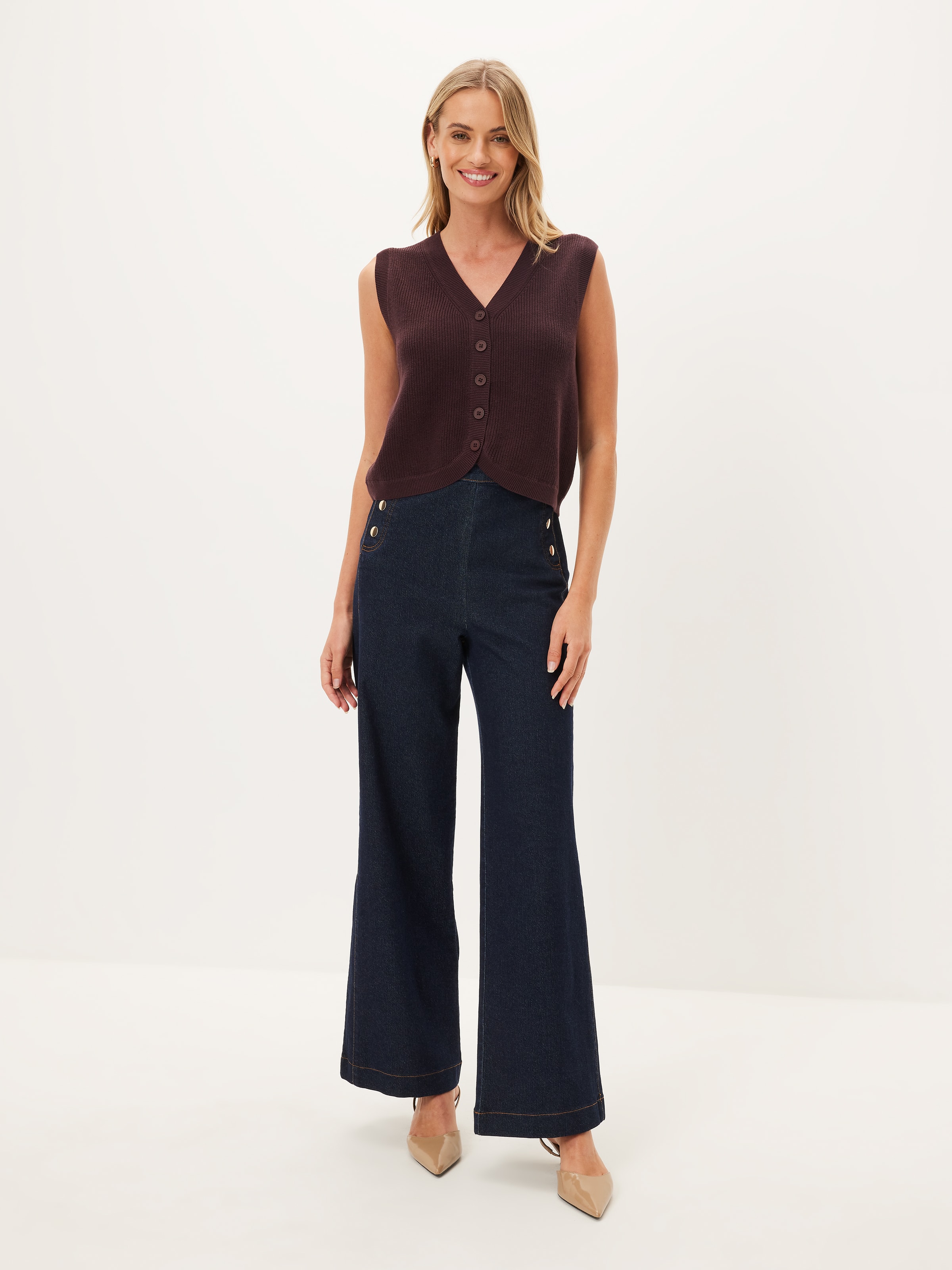 Bailey Button Front Knit Vest
