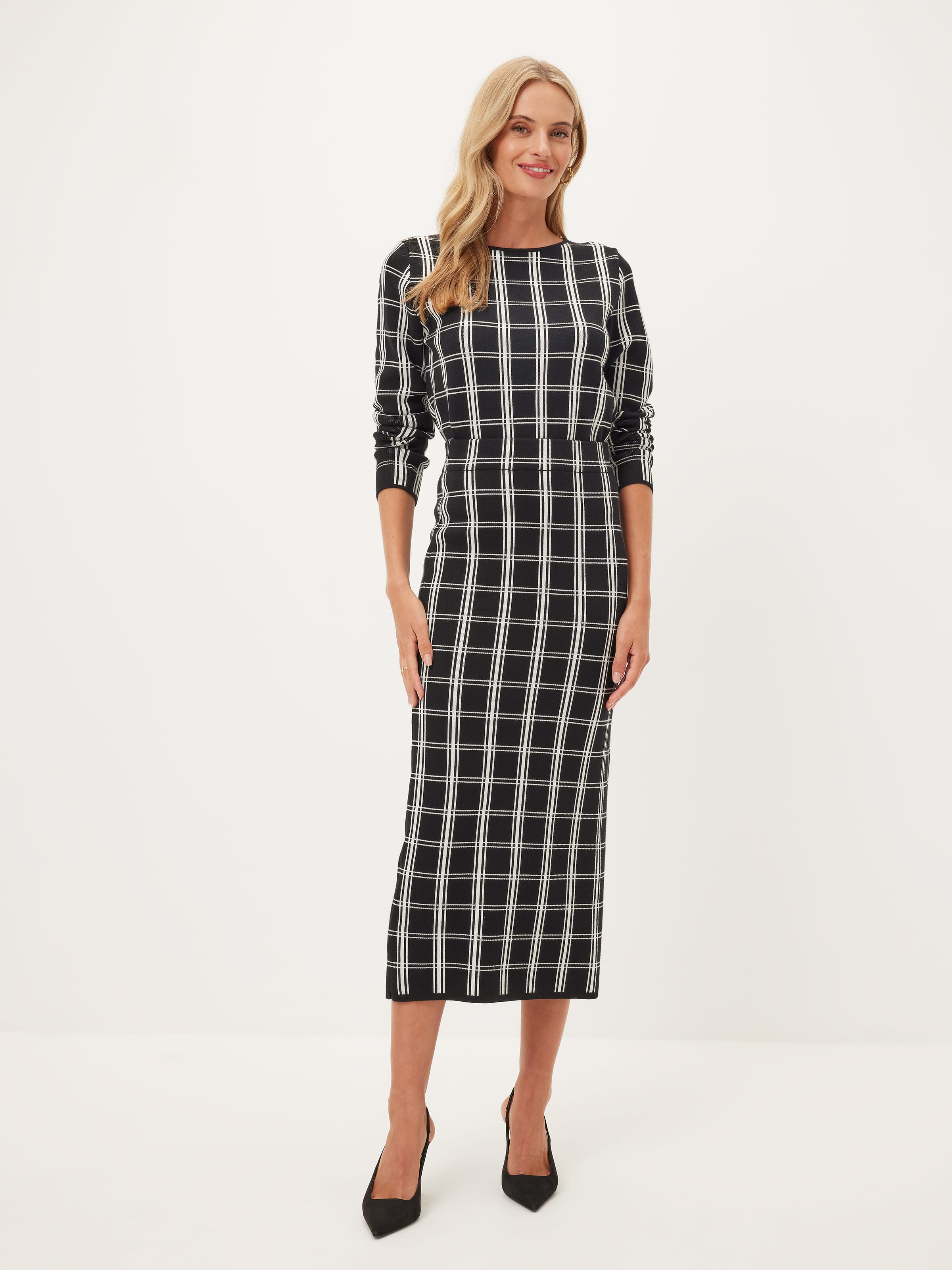 Cara Geo Knit Pencil Skirt