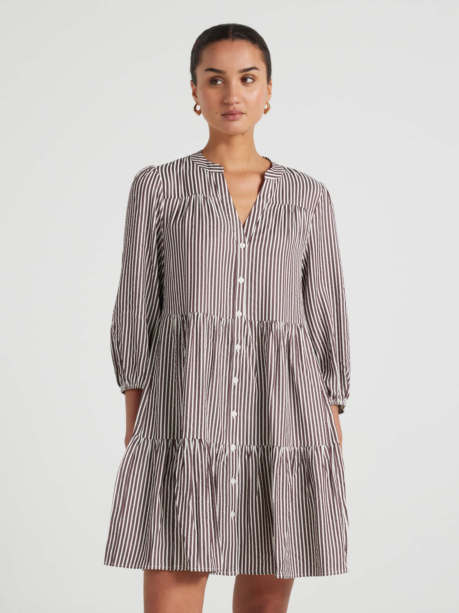 Ellie Tiered Shirt Dress