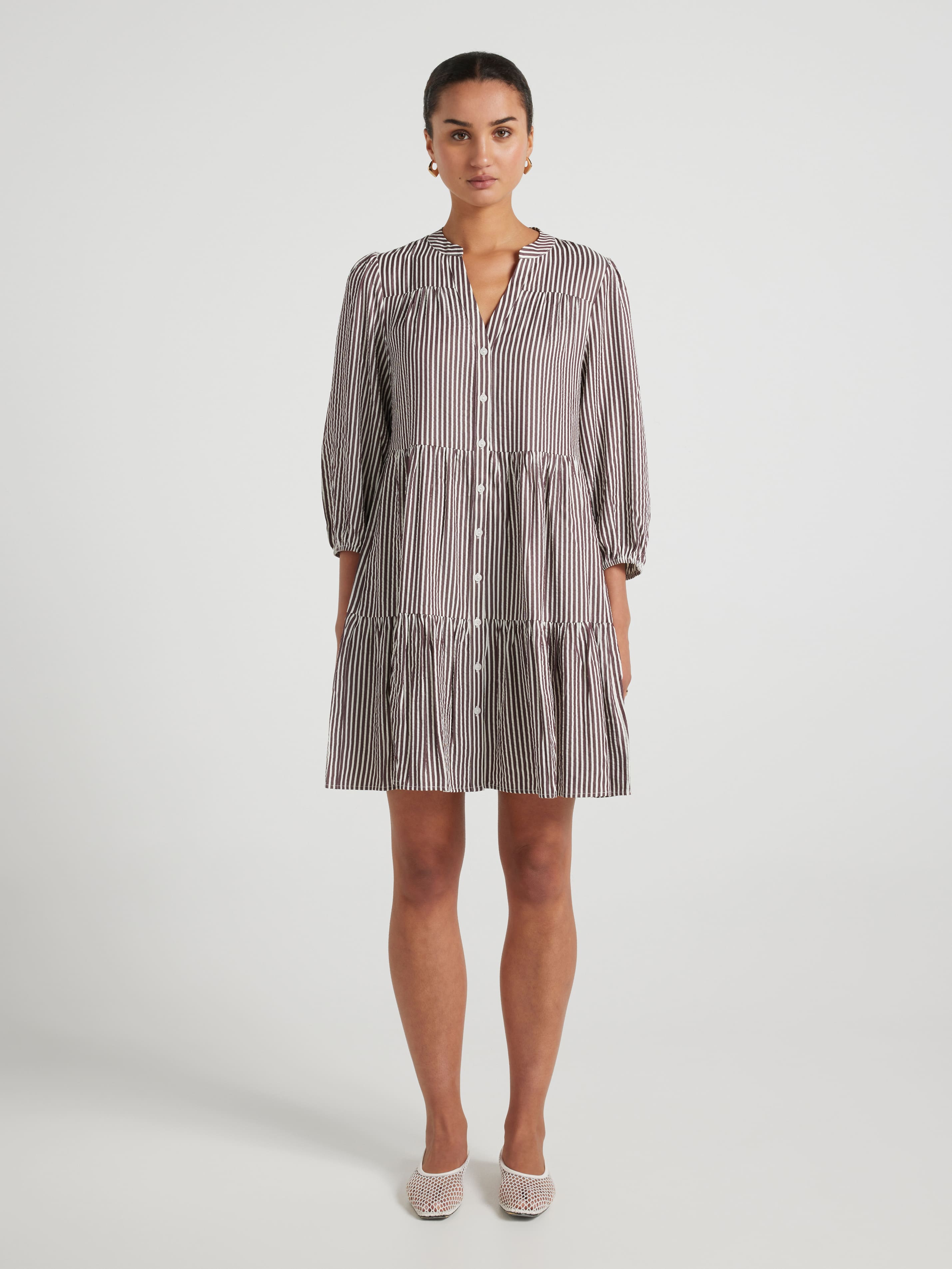 Ellie Tiered Shirt Dress