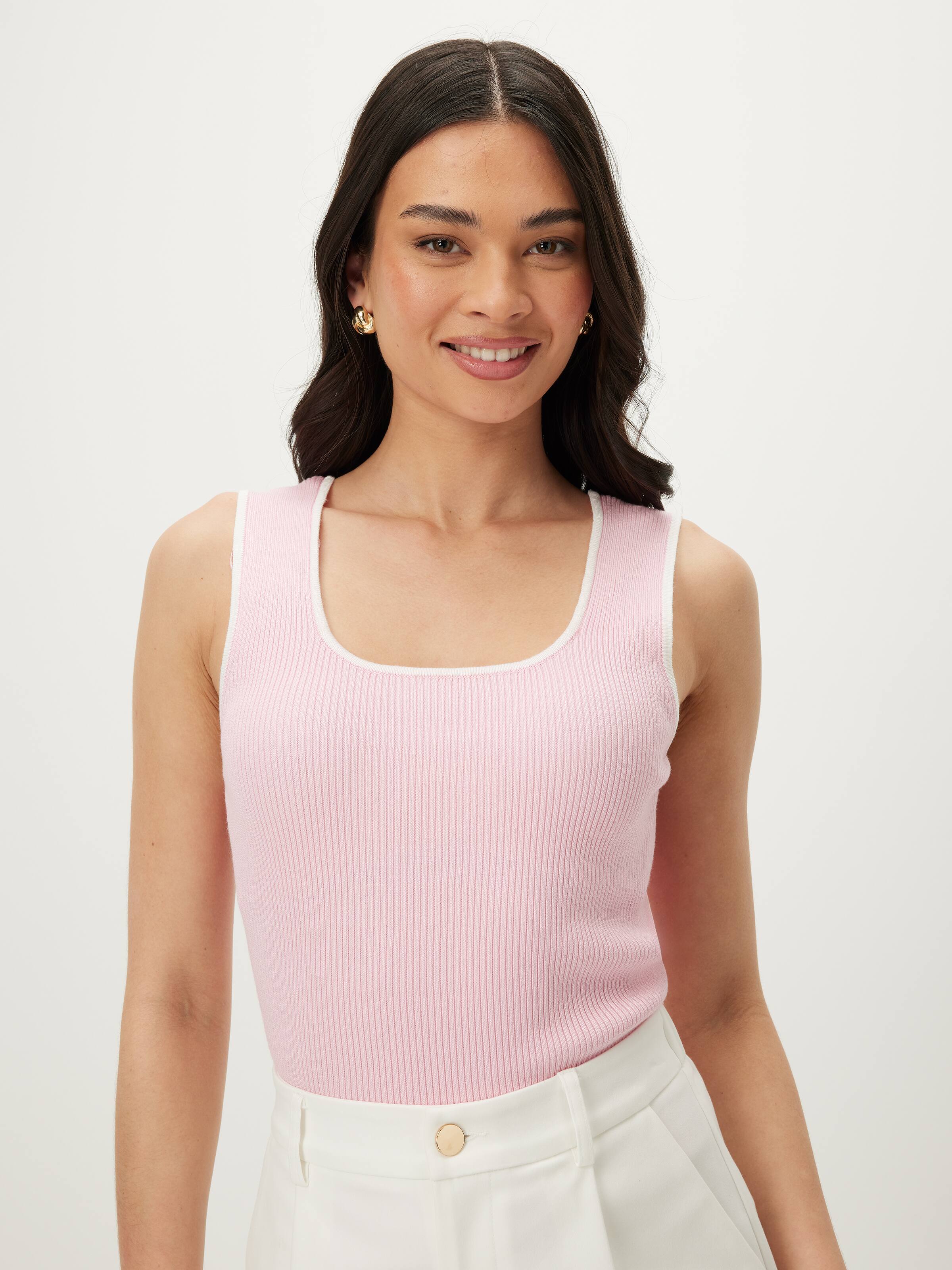 Contrast Knit Tank