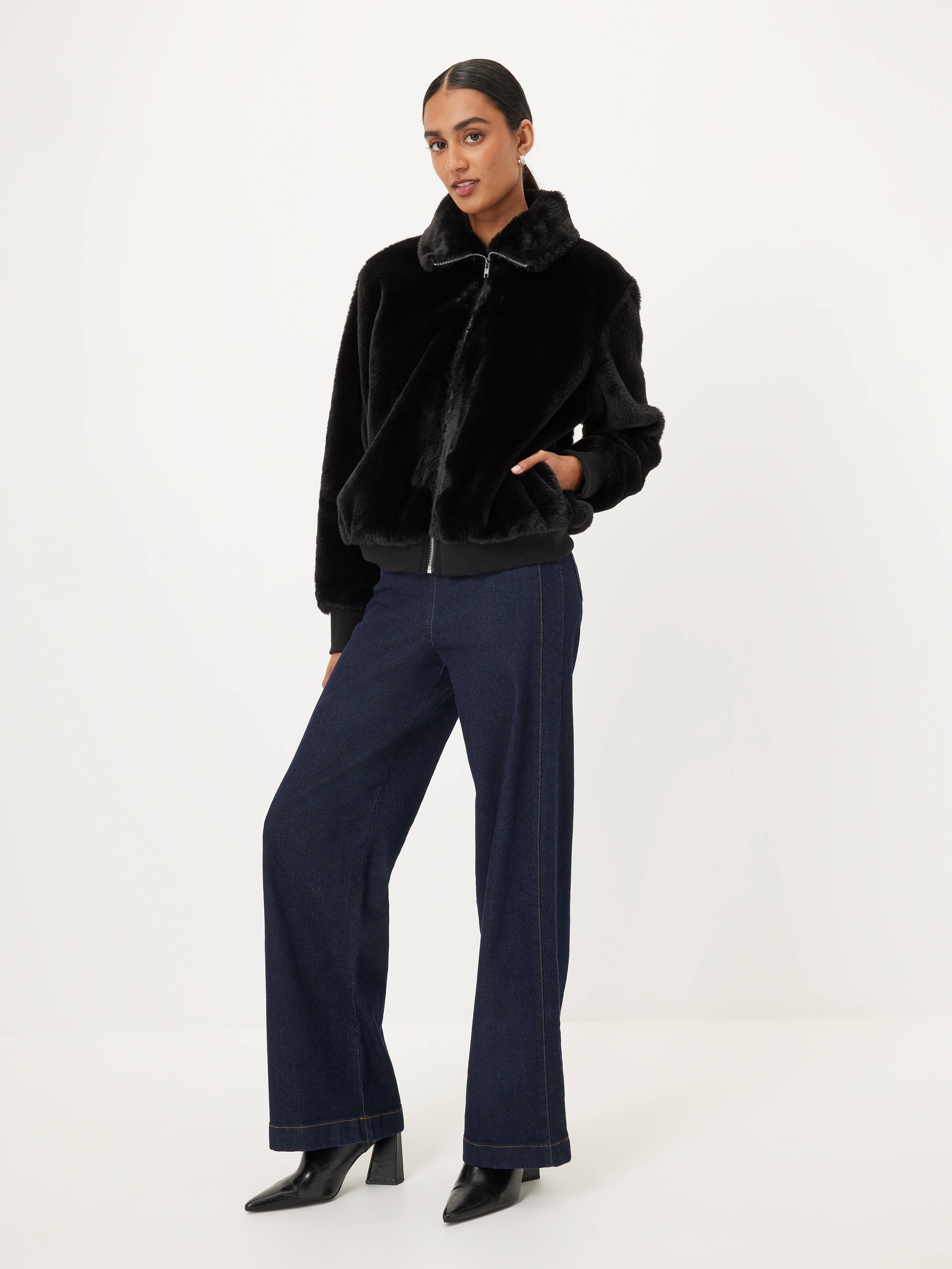 Faux Fur Bomber Jacket