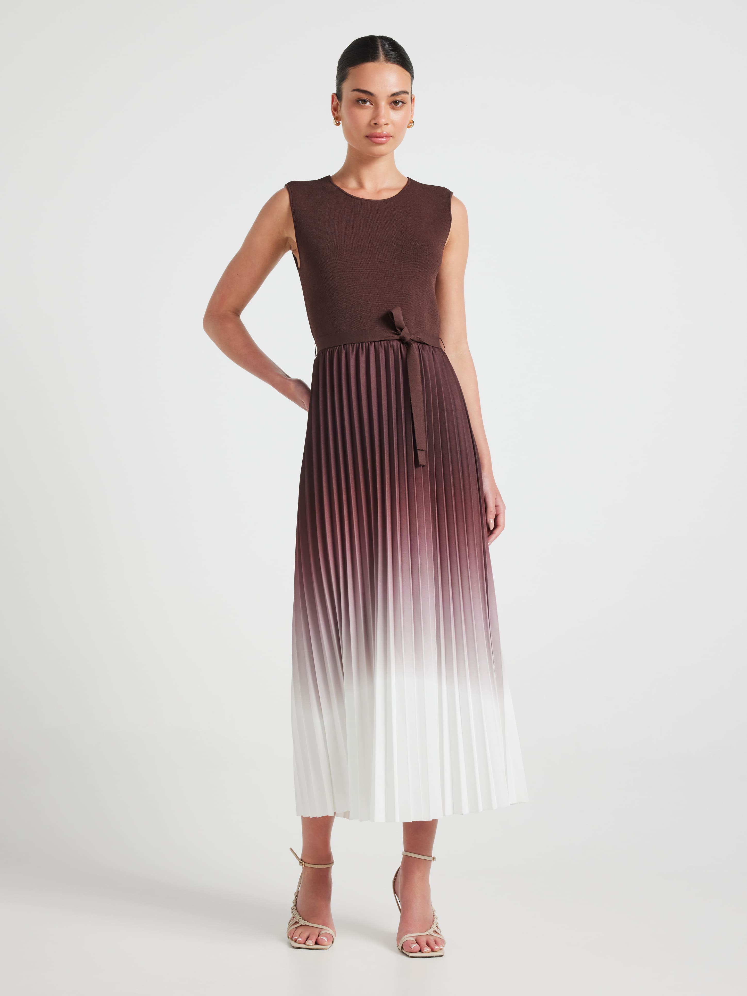 Olivia Ombre Knit Woven Dress