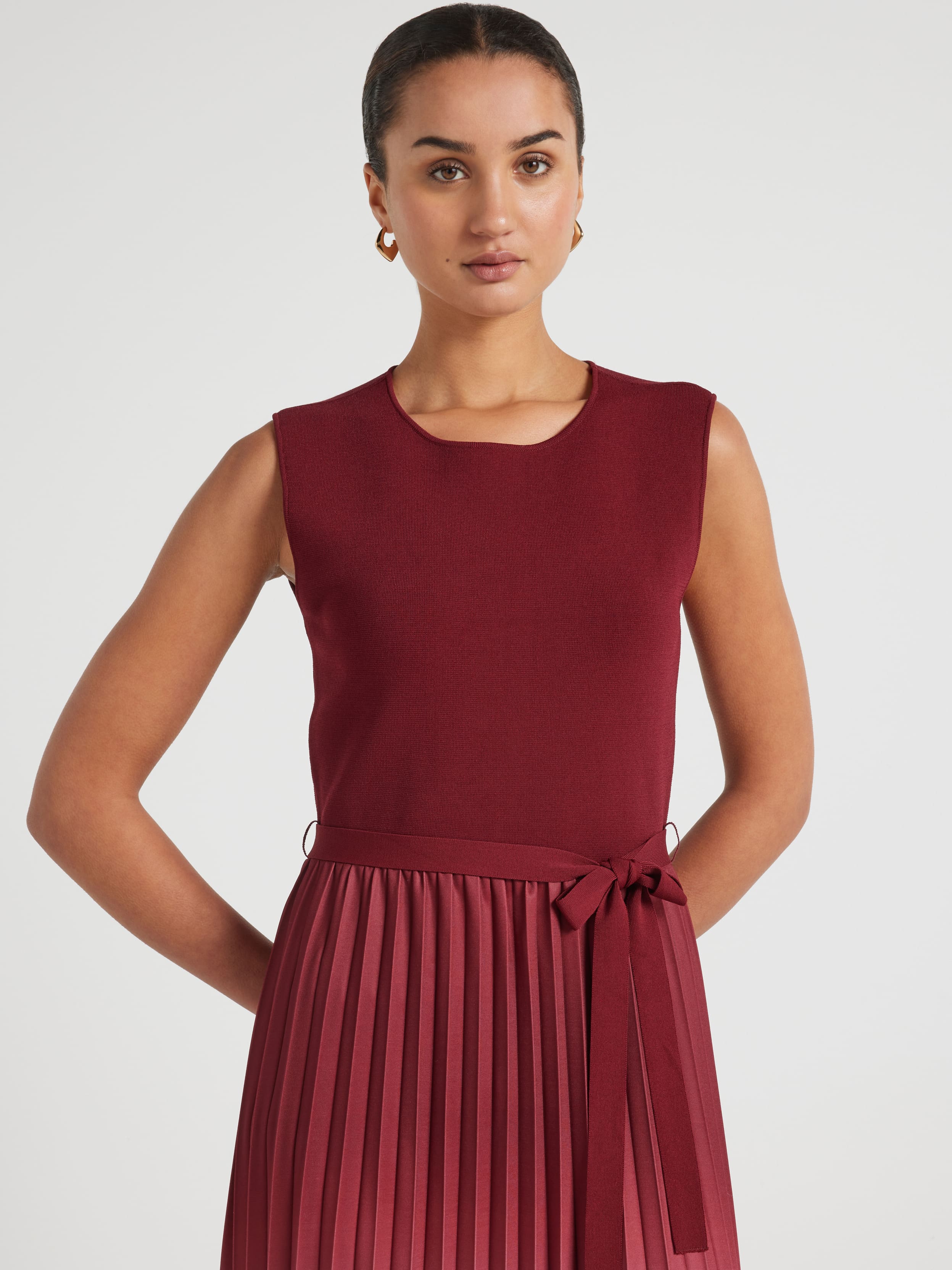 Olivia Ombre Knit Woven Dress