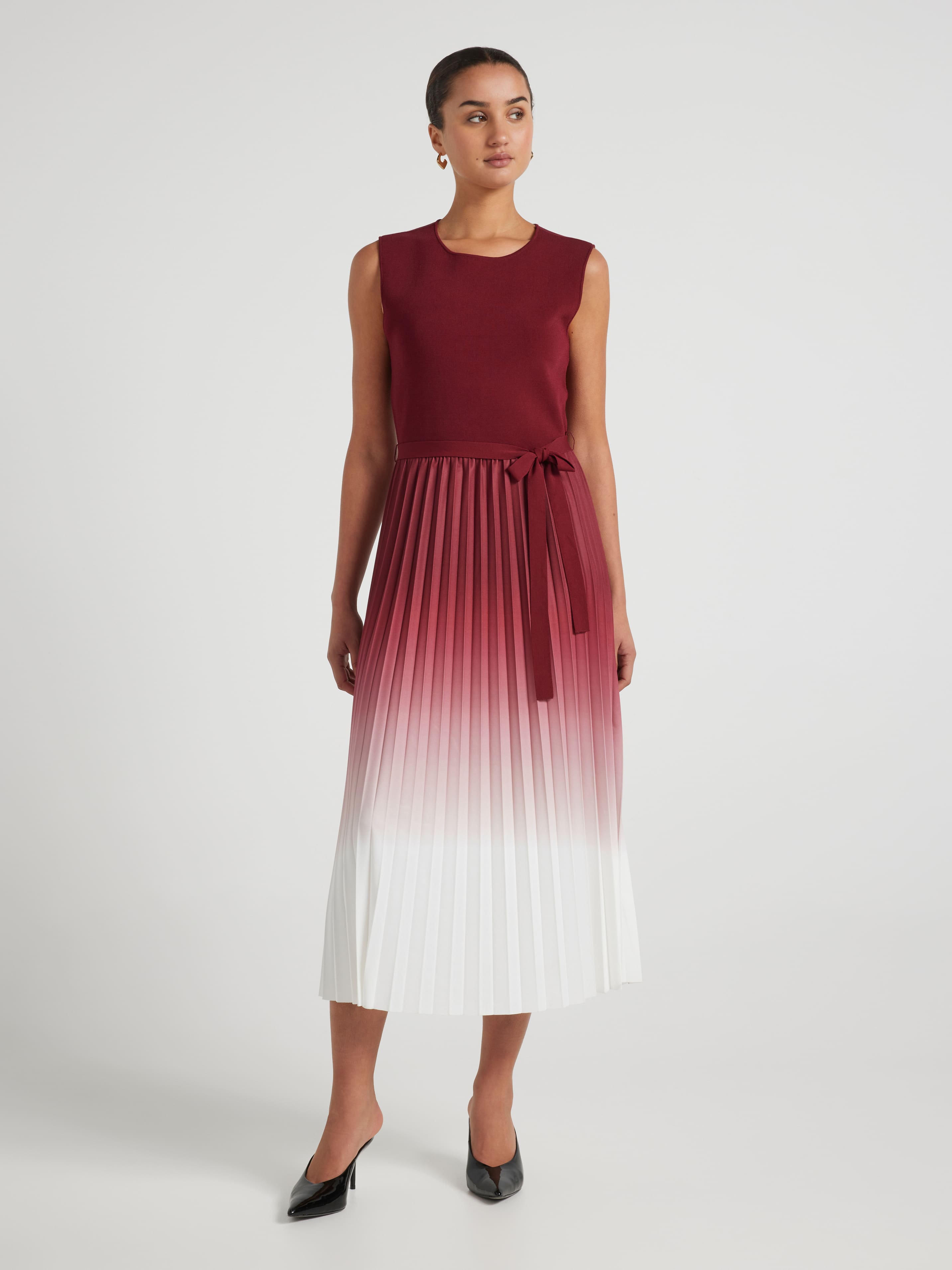 Olivia Ombre Knit Woven Dress