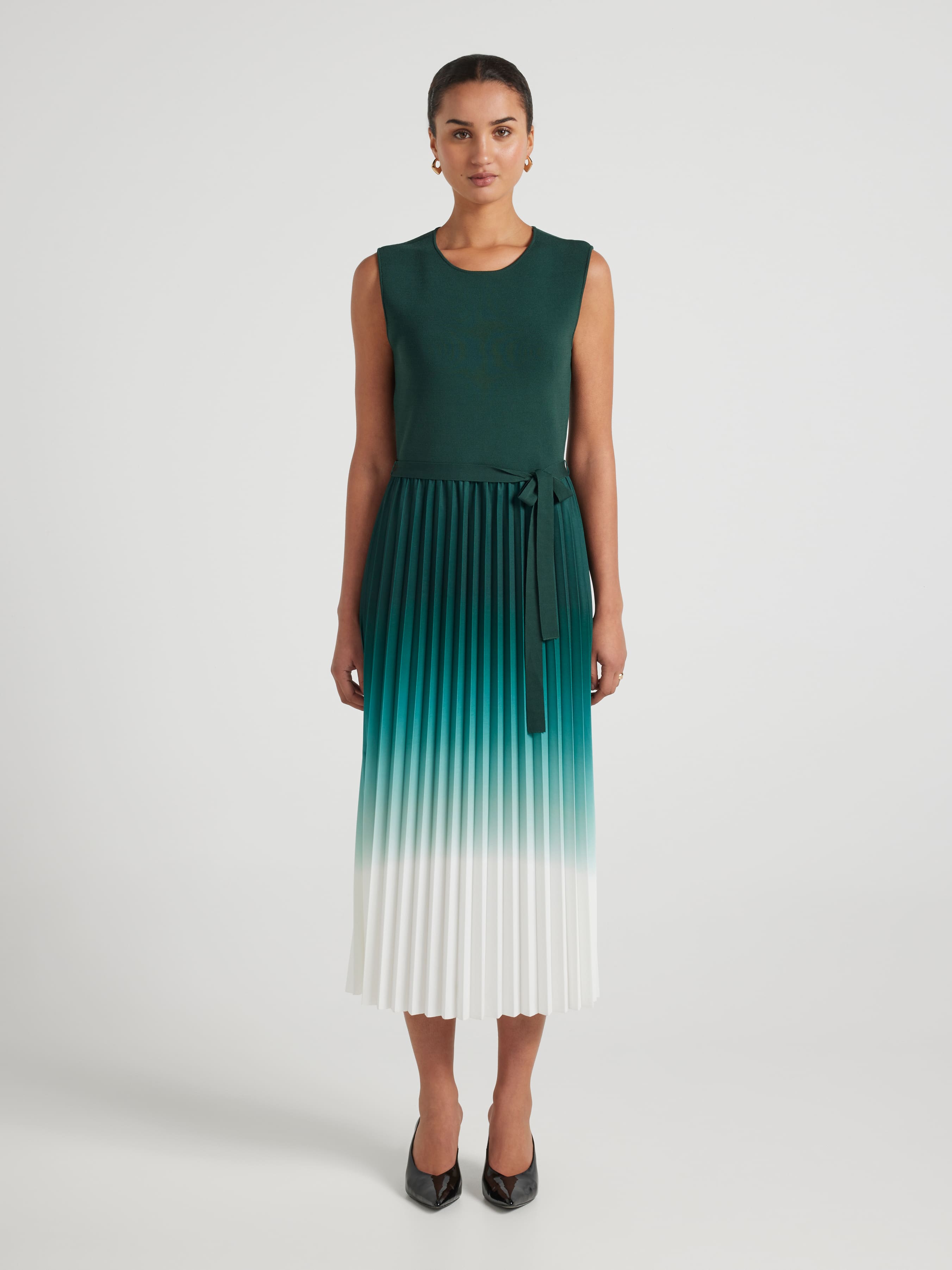 Olivia Ombre Knit Woven Dress