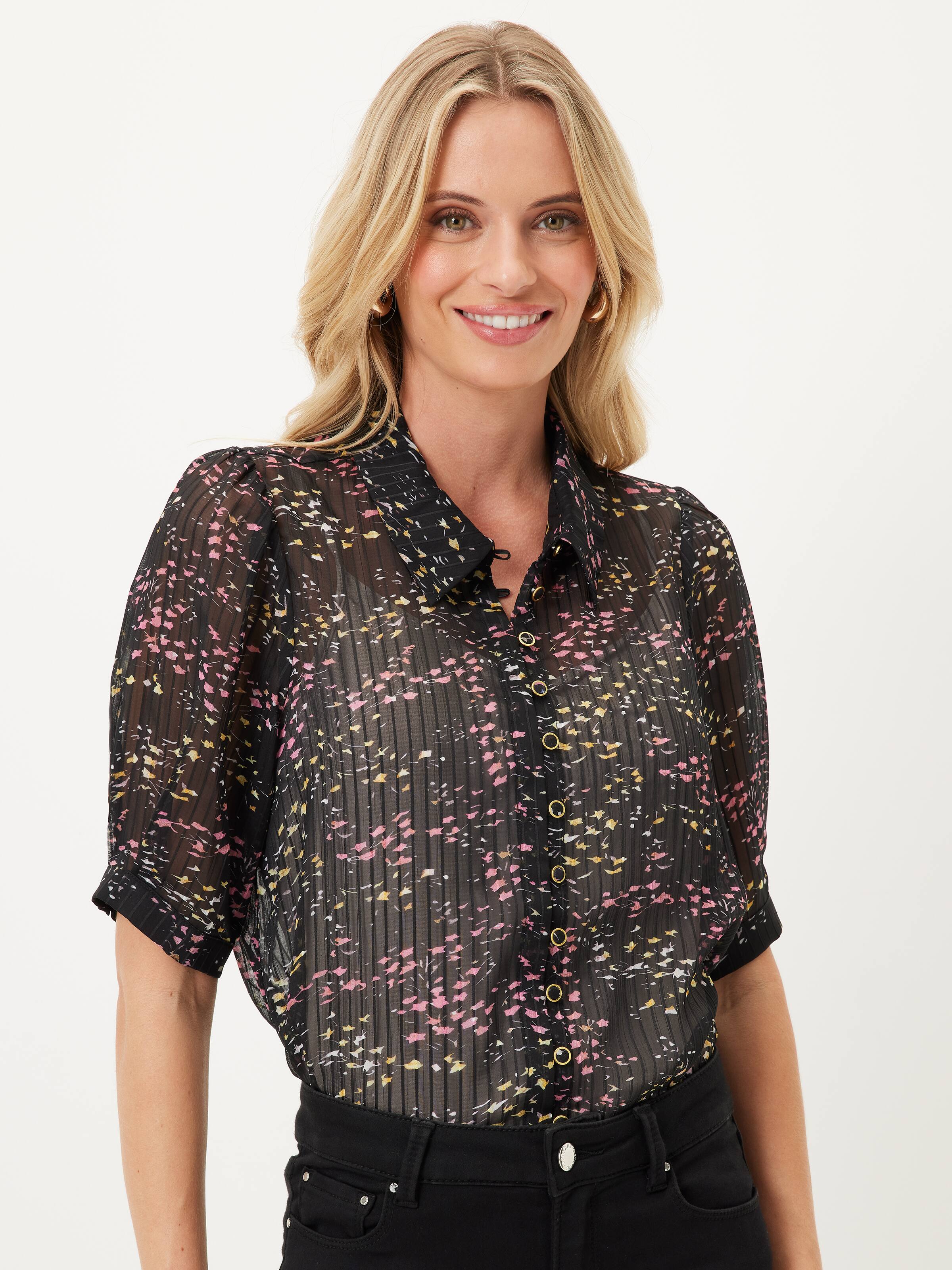 Isabella Puff Sleeve Career Blouse