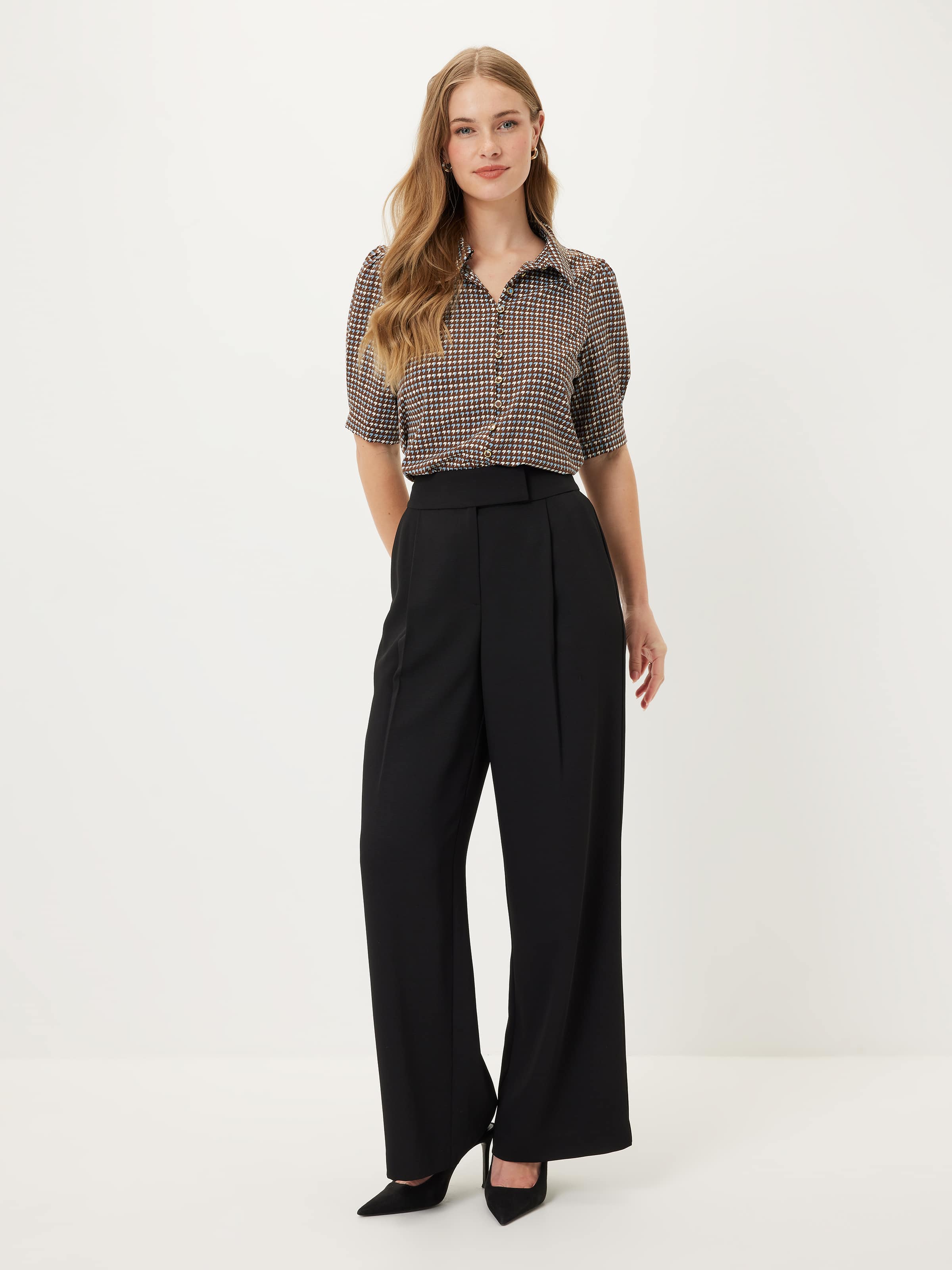 Isabella Puff Sleeve Career Blouse