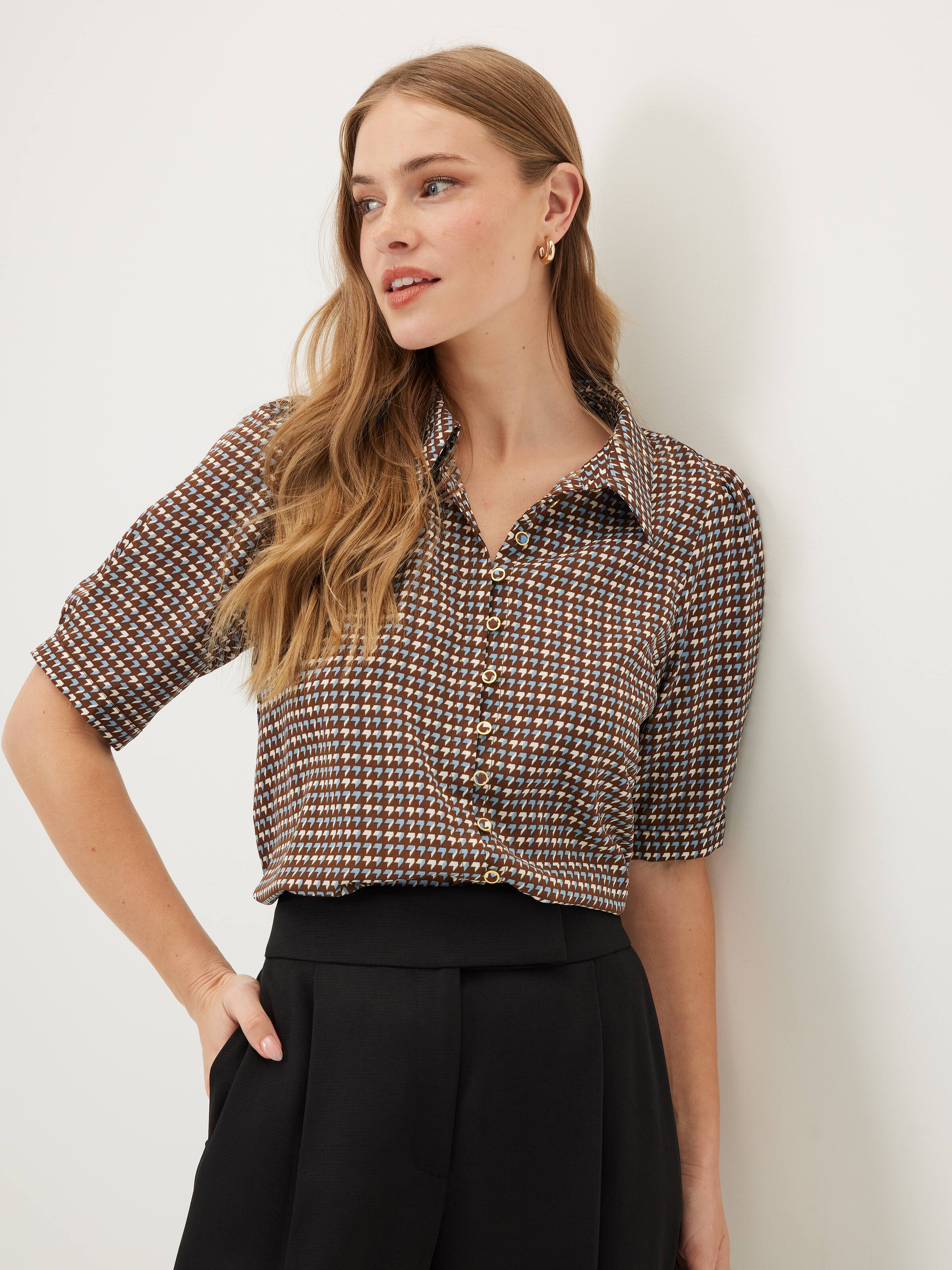 Isabella Puff Sleeve Career Blouse