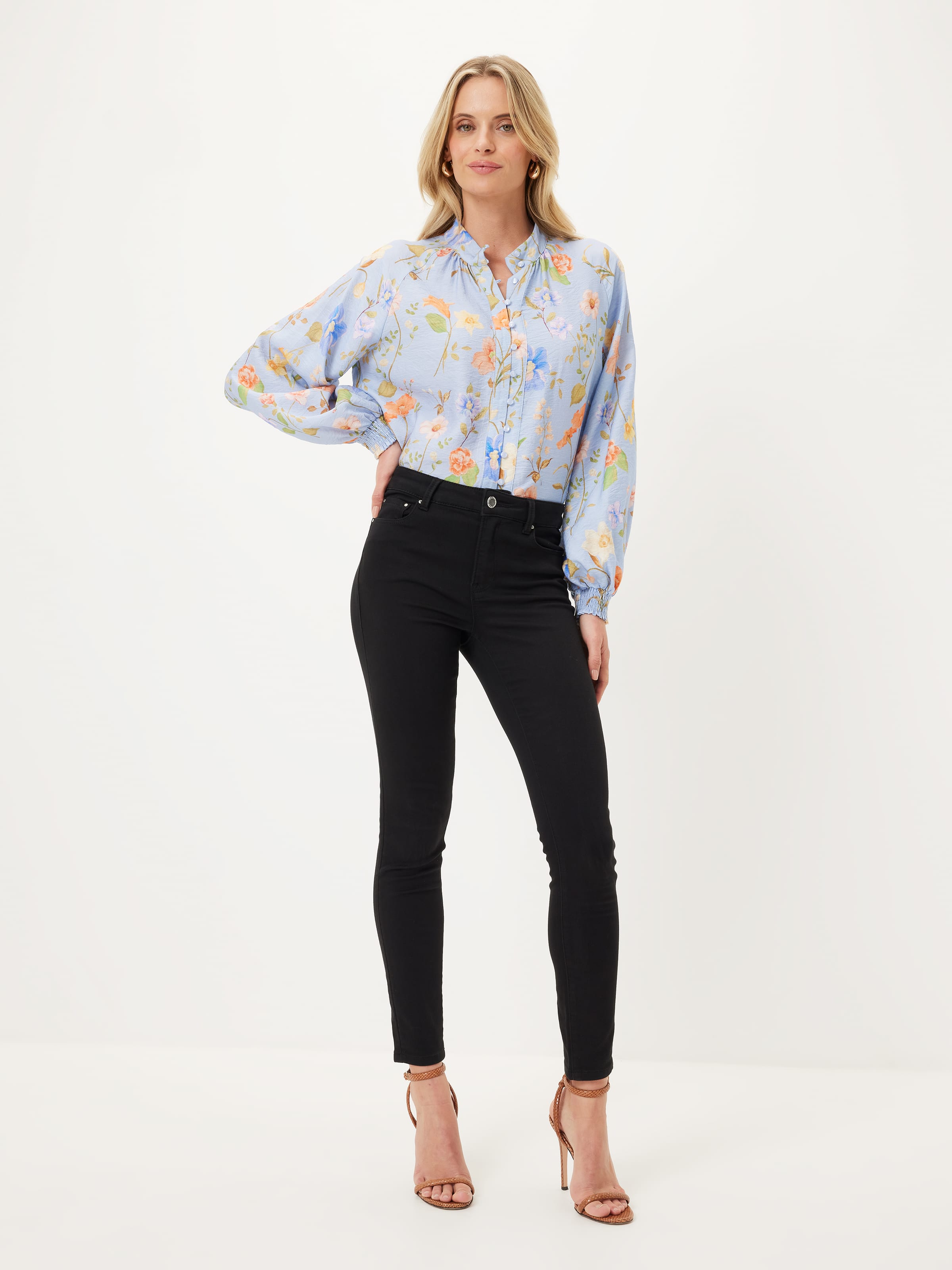 Sim Shirred Cuff Blouse