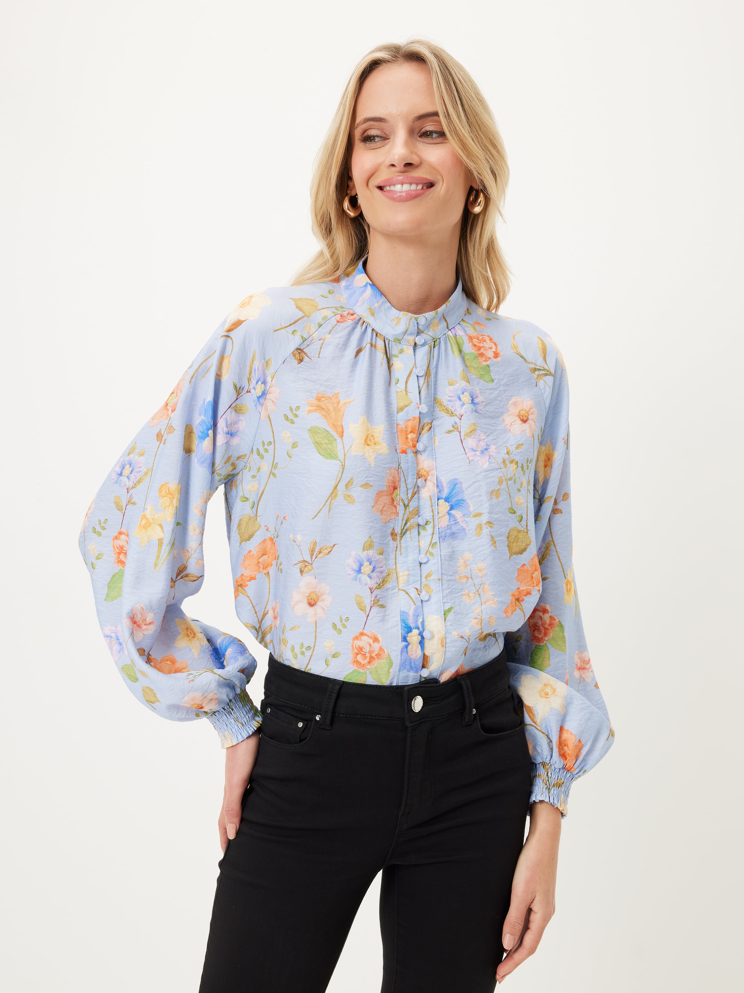 Sim Shirred Cuff Blouse