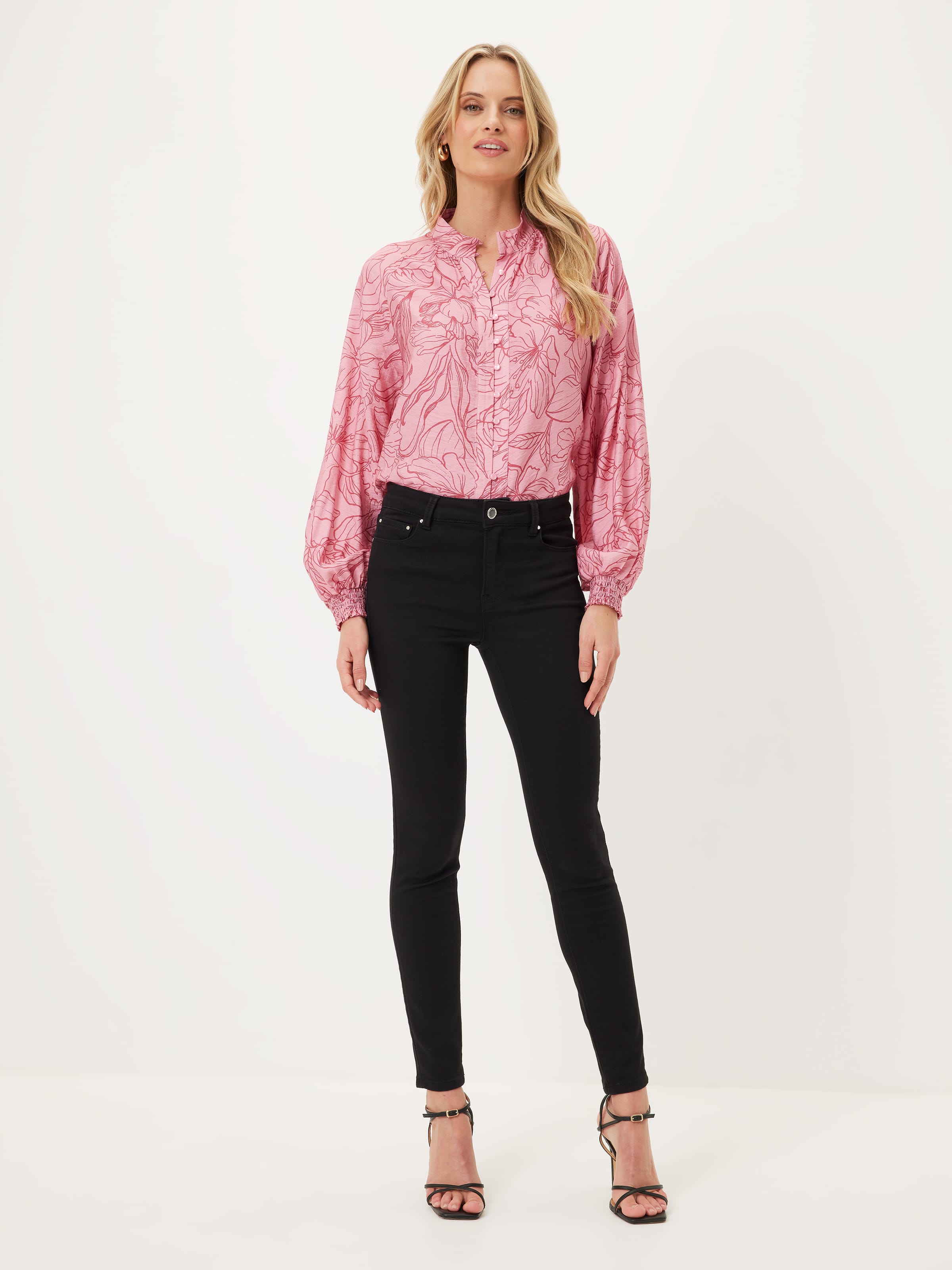 Sim Shirred Cuff Blouse