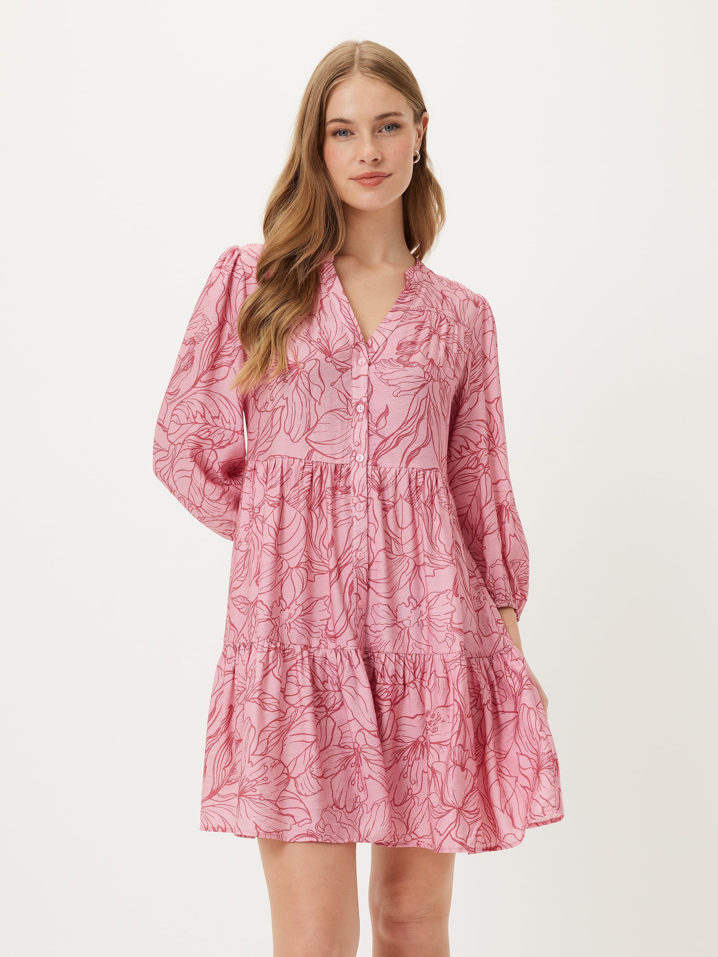 Ellie Tiered Shirt Dress