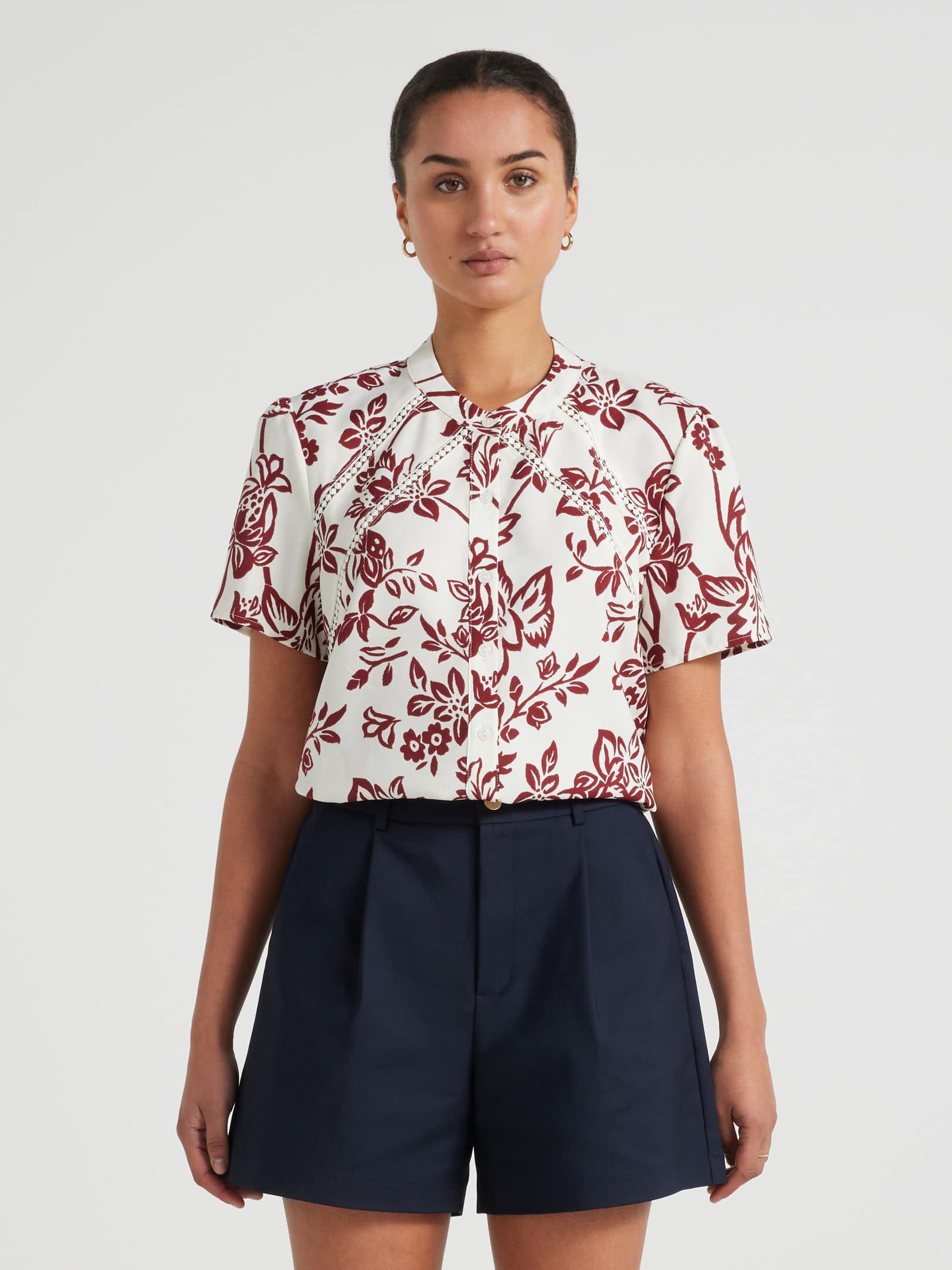 Polly Lace Trim Blouse
